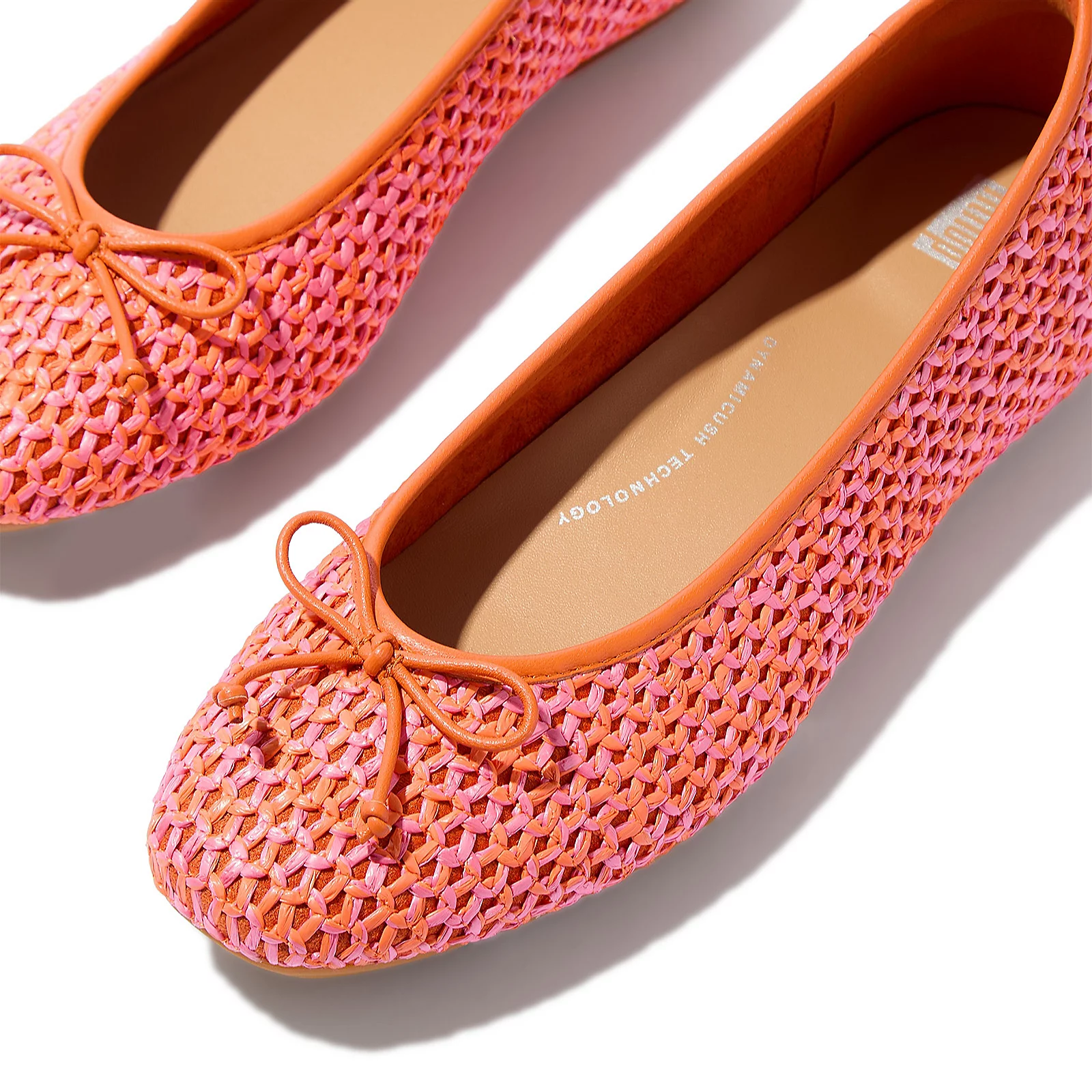 Fitflop Delicato Bow Woven Ballet Flat Shoe