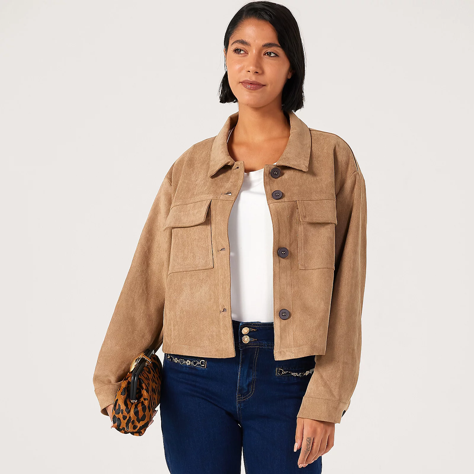Izabel London Suedette Jacket