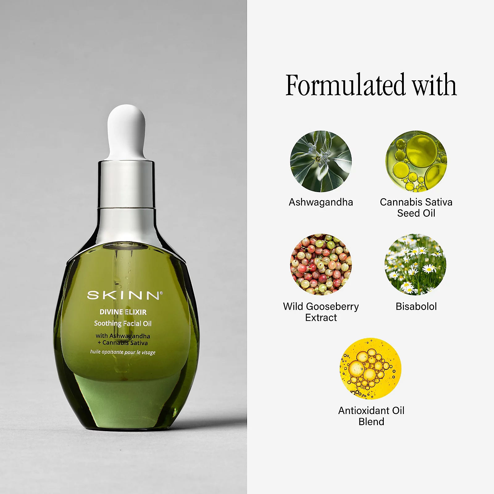 SKINN Divine Elixir Soothing Ayurvedic Blend Facial Oil 30ml