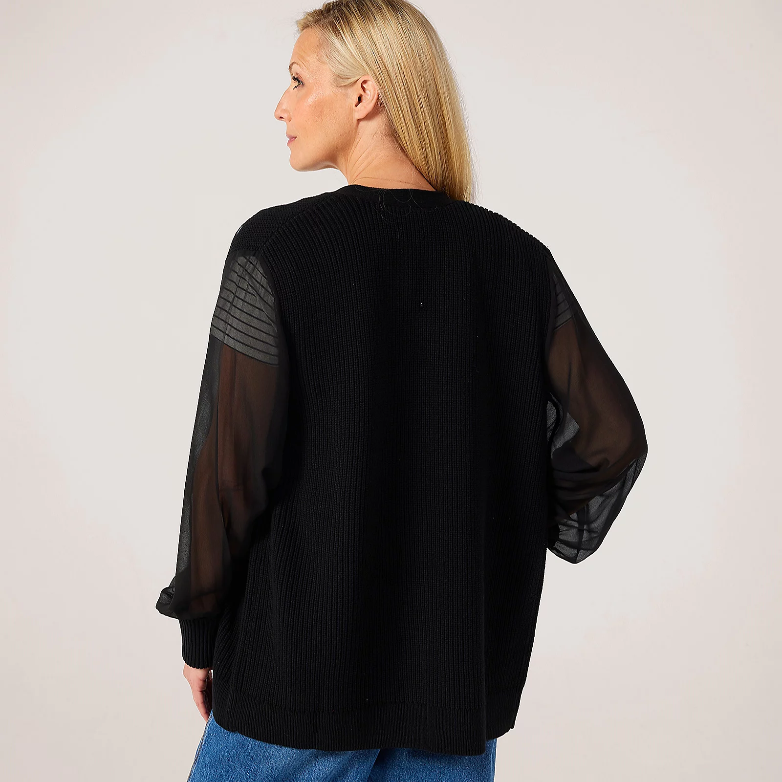MarlaWynne Layers Cardigan With Mesh Sleeve 3 MarlaWynne Layers Cardigan With Mesh Sleeve