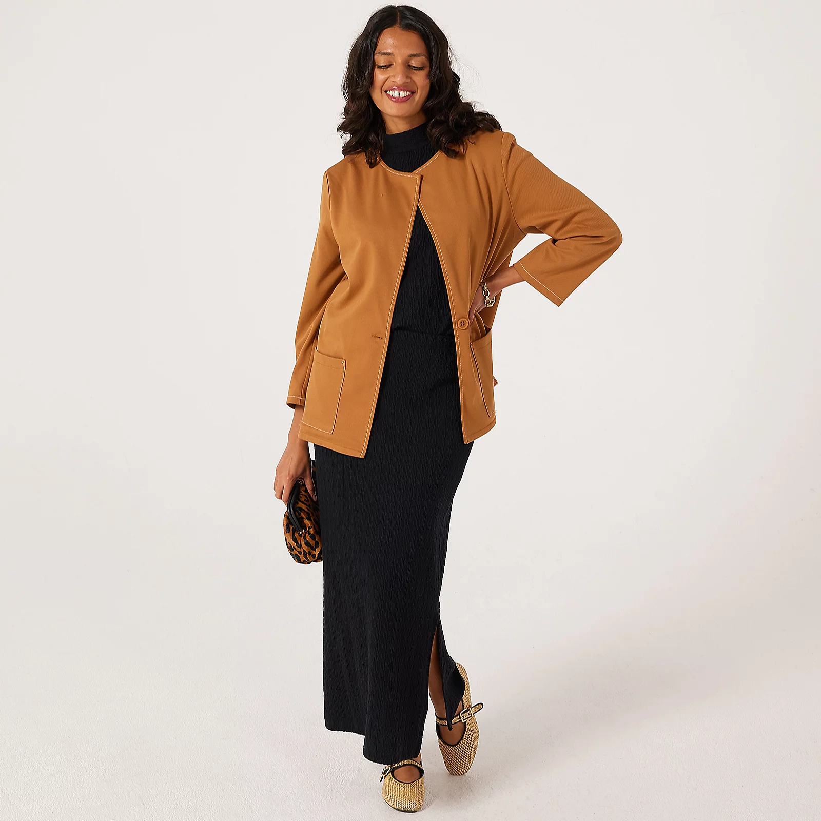 Kim & Co Contrast Stitch Jenna Twill Jacket