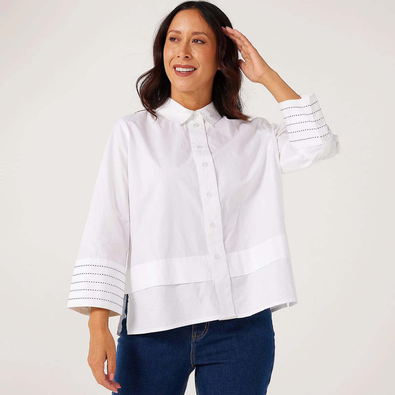 Masai Copenhagen Ianela Stitch Detail Heavy Cotton Poplin Shirt 4 Masai Copenhagen Ianela Stitch Detail Heavy Cotton Poplin Shirt