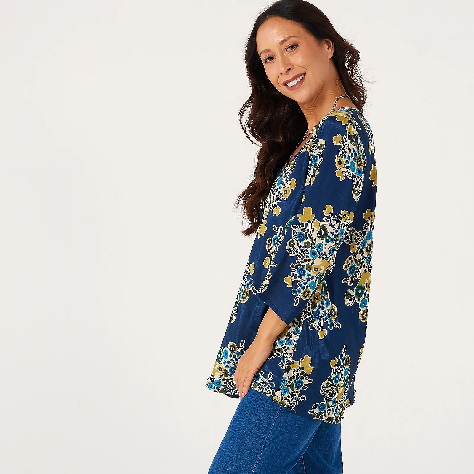 Masai Copenhagen Kata Printed Shantung Bias Cut Top