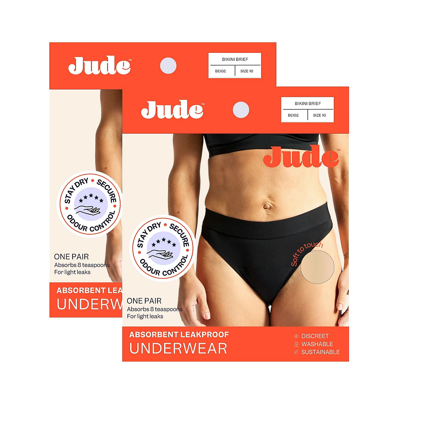 Jude's 2 Pack Leak Proof Pants French Cut