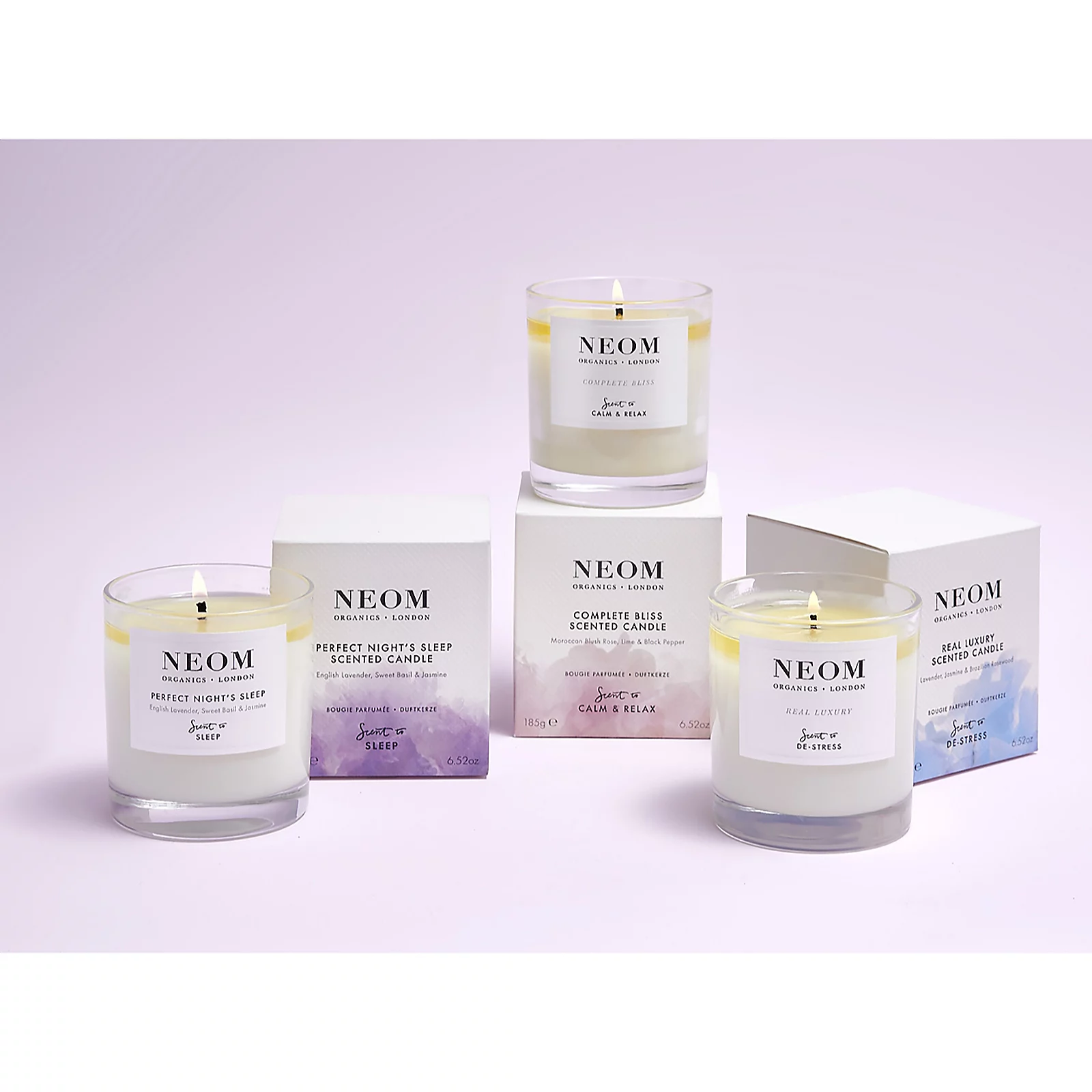 NEOM Wellbeing 3 Piece Luxury Candle Collection
