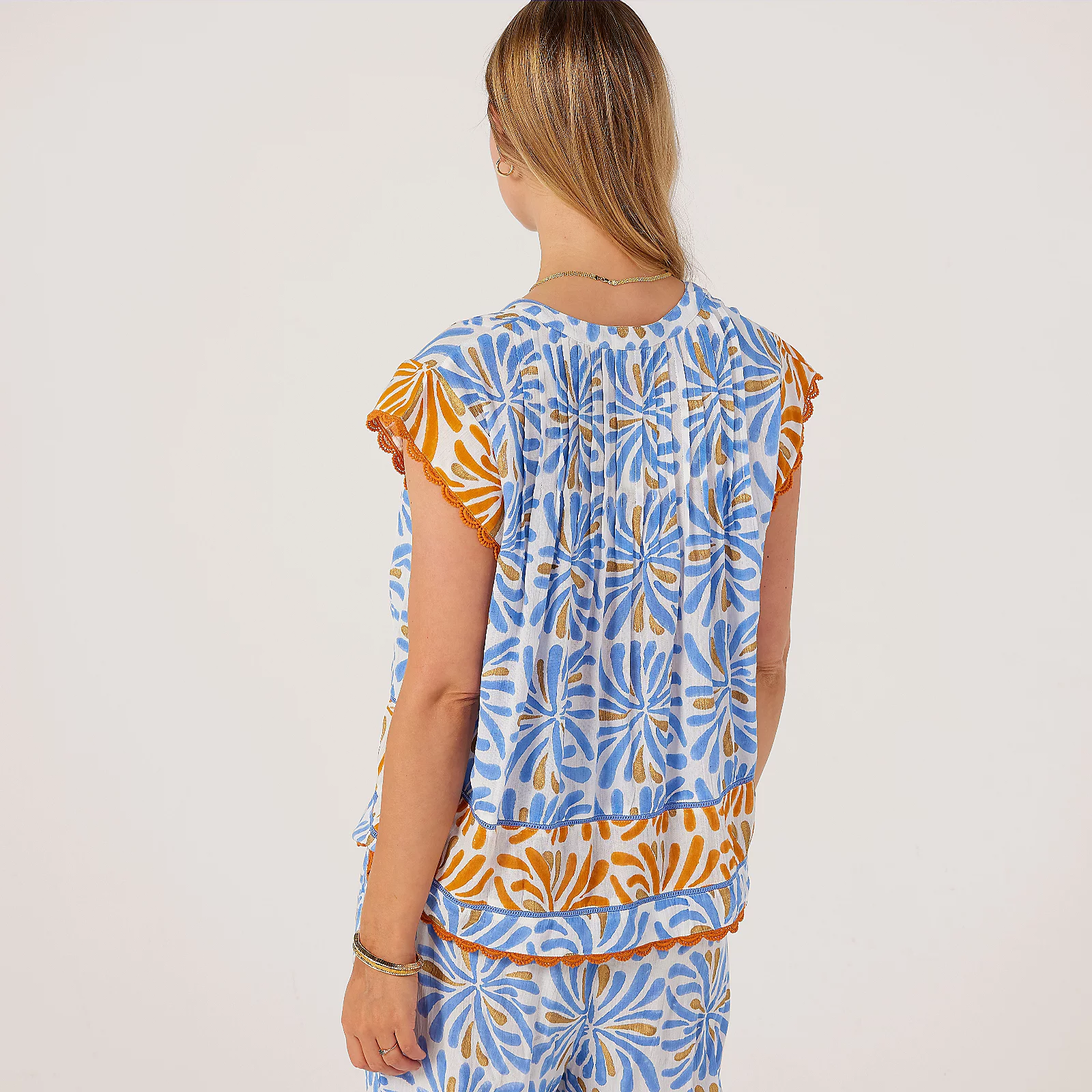 Monsoon Cece Woodblock Print Top