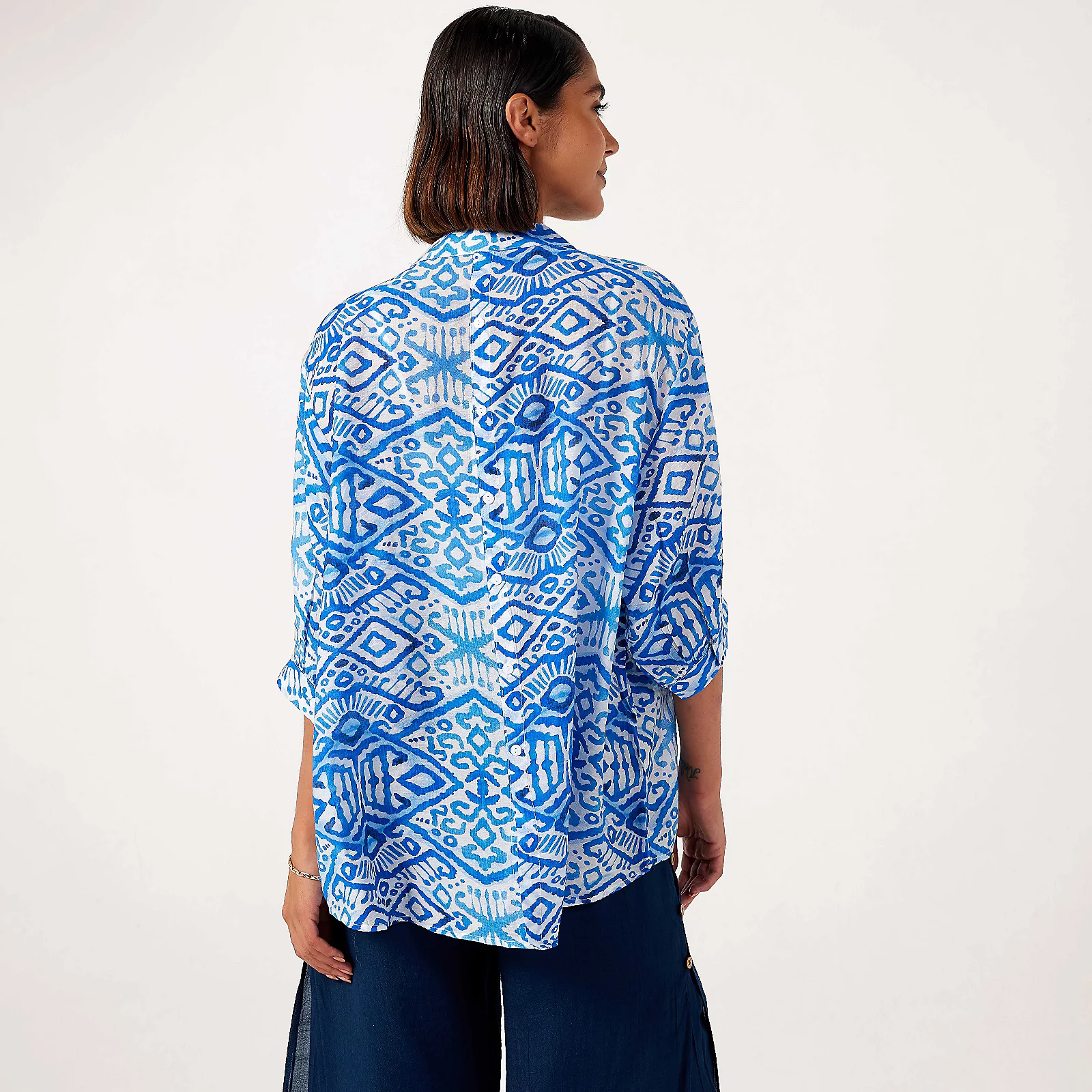 Izabel London Ikat Print Shirt