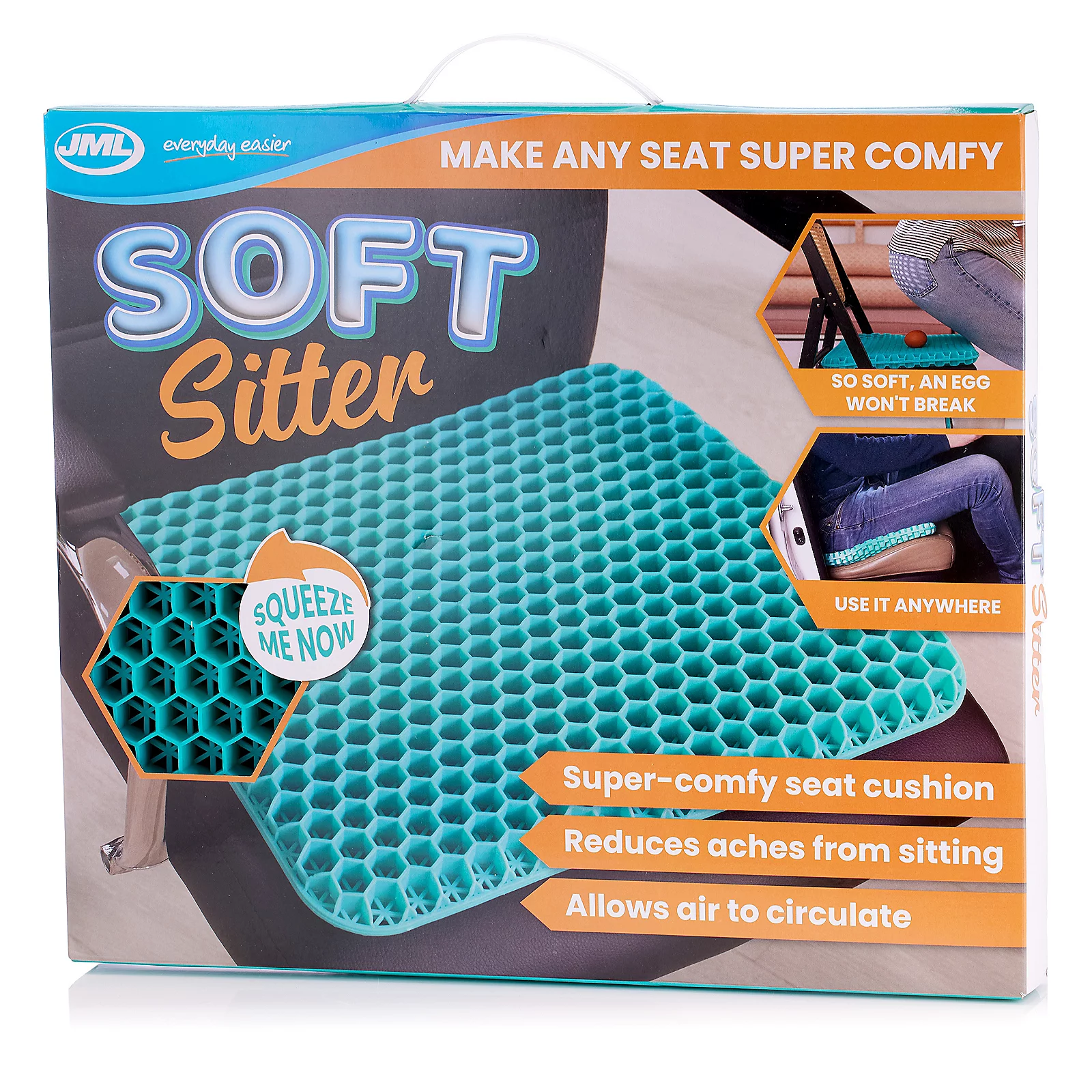 JML Soft Sitter Supportive Gel Cushion Set of 2