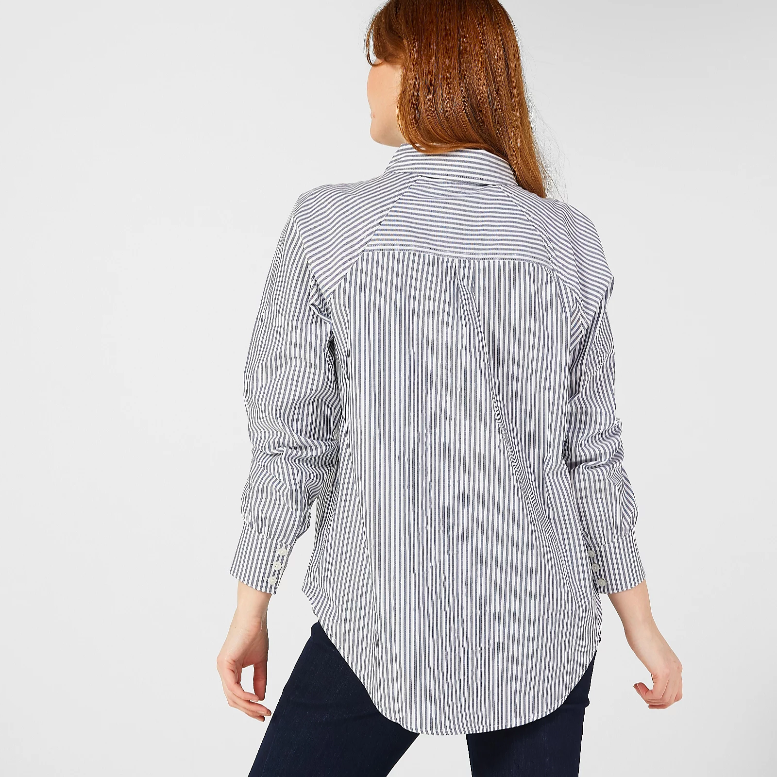 Outlet Ben de Lisi Stripe Shaped Hem Shirt