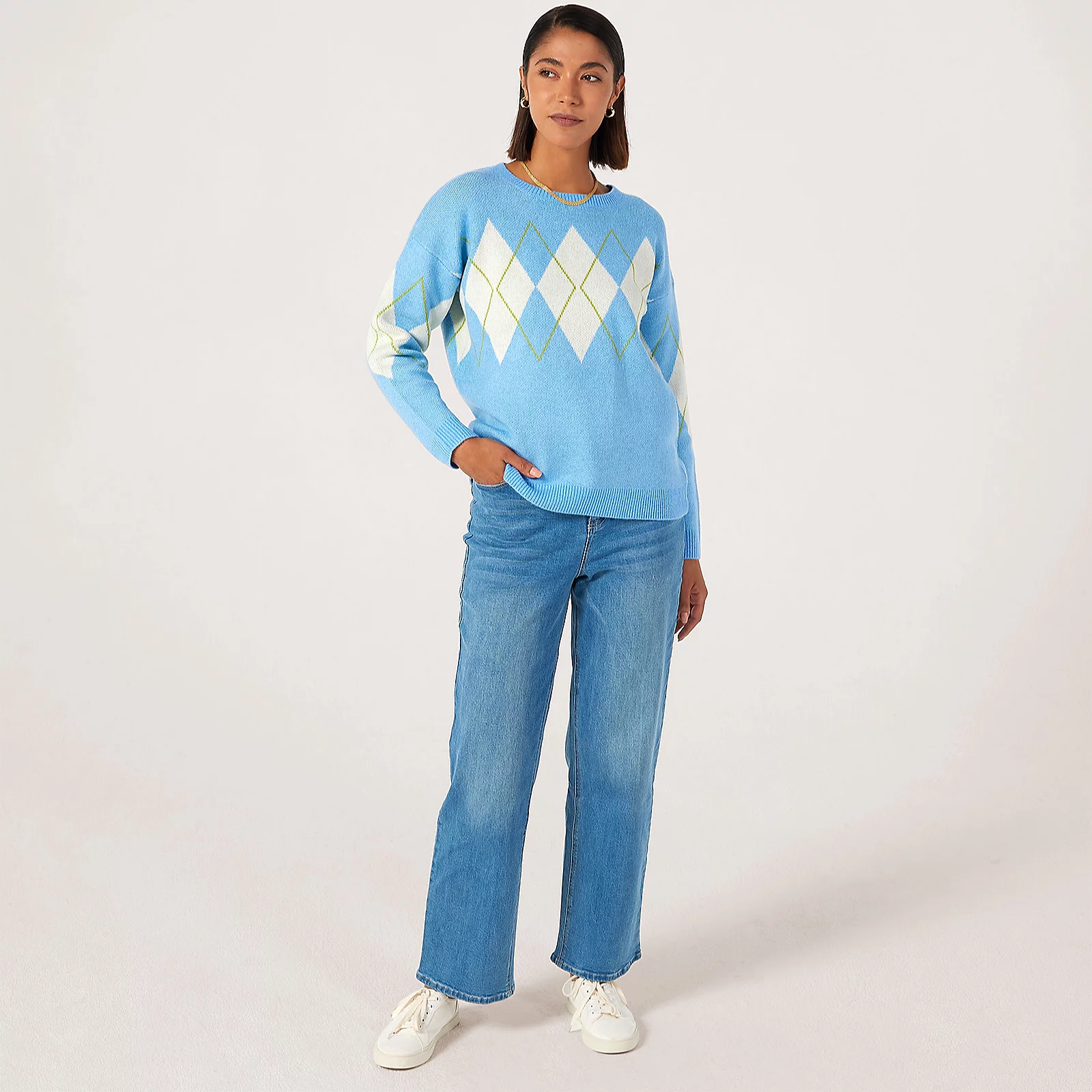 Ben de Lisi Argyle Knitted Jumper