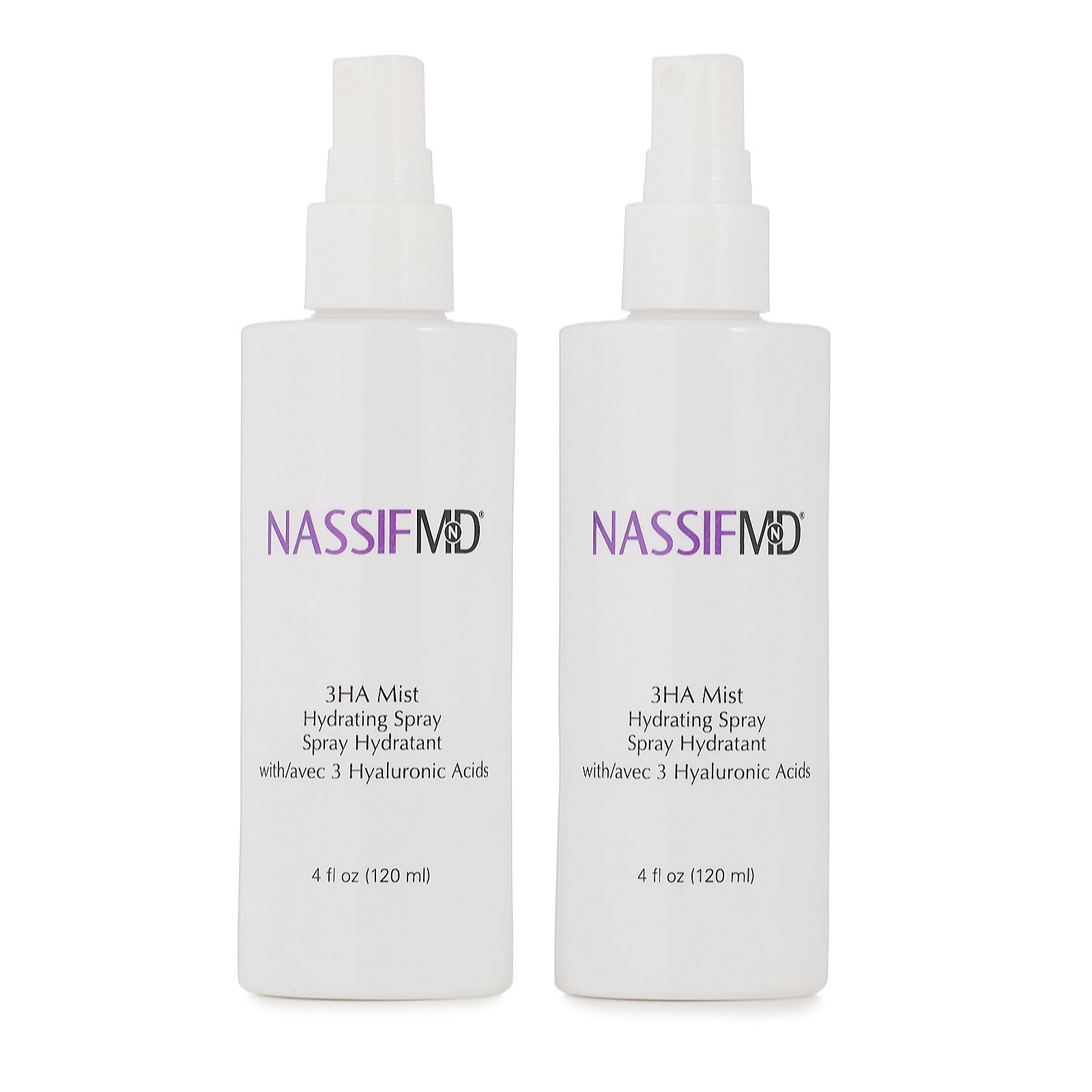 NassifMD 3HA Instant Hydrating Facial Mist 120ml Duo