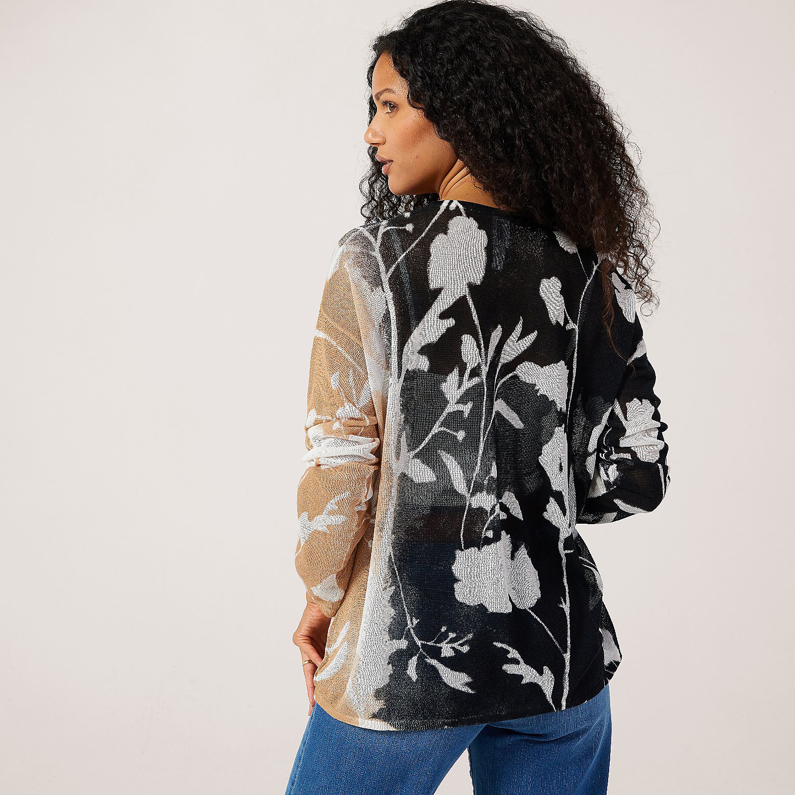 MarlaWynne Fall Floral Printed Jumper