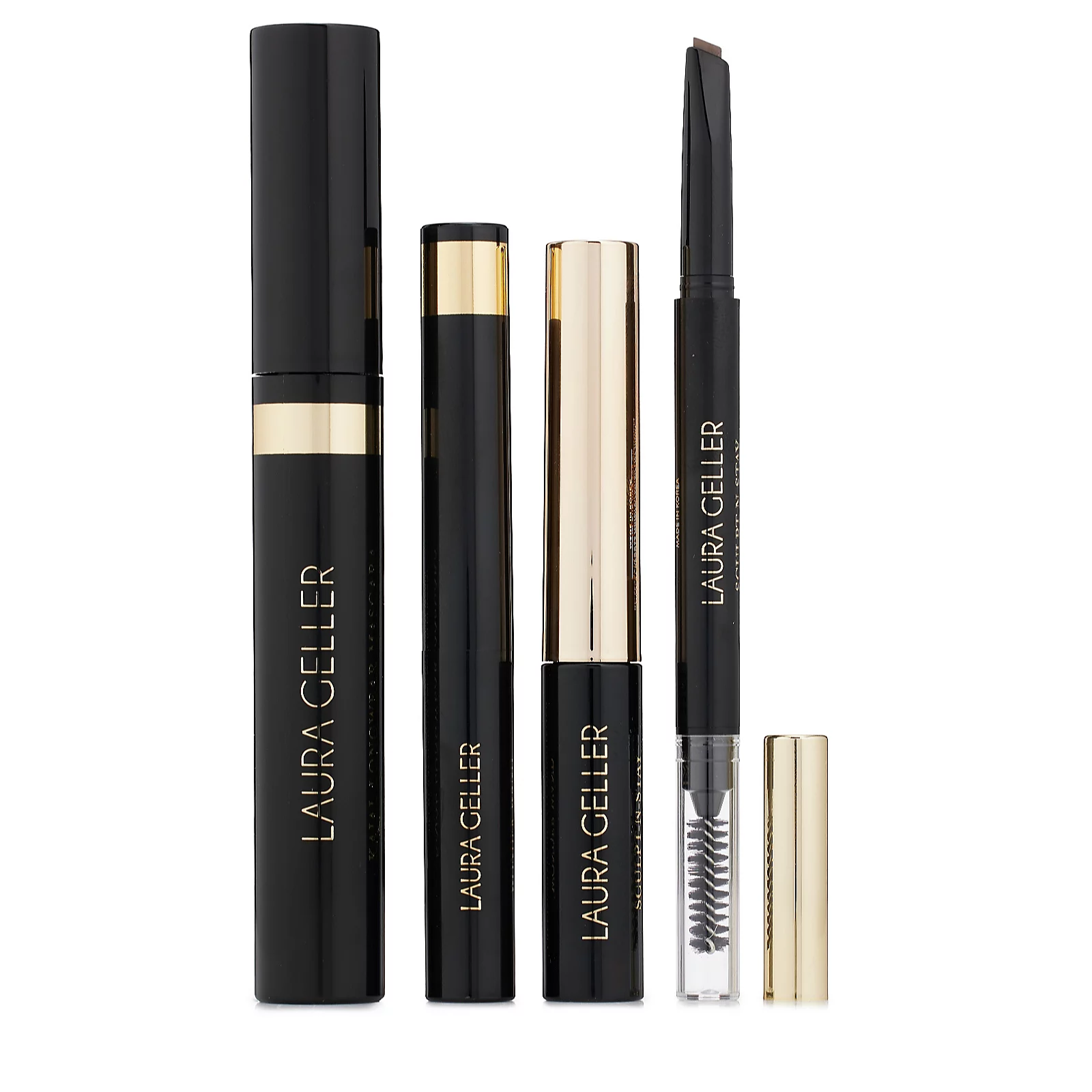 Laura Geller 3 Piece Universal Eyebrow & Highlighter Set with Mascara