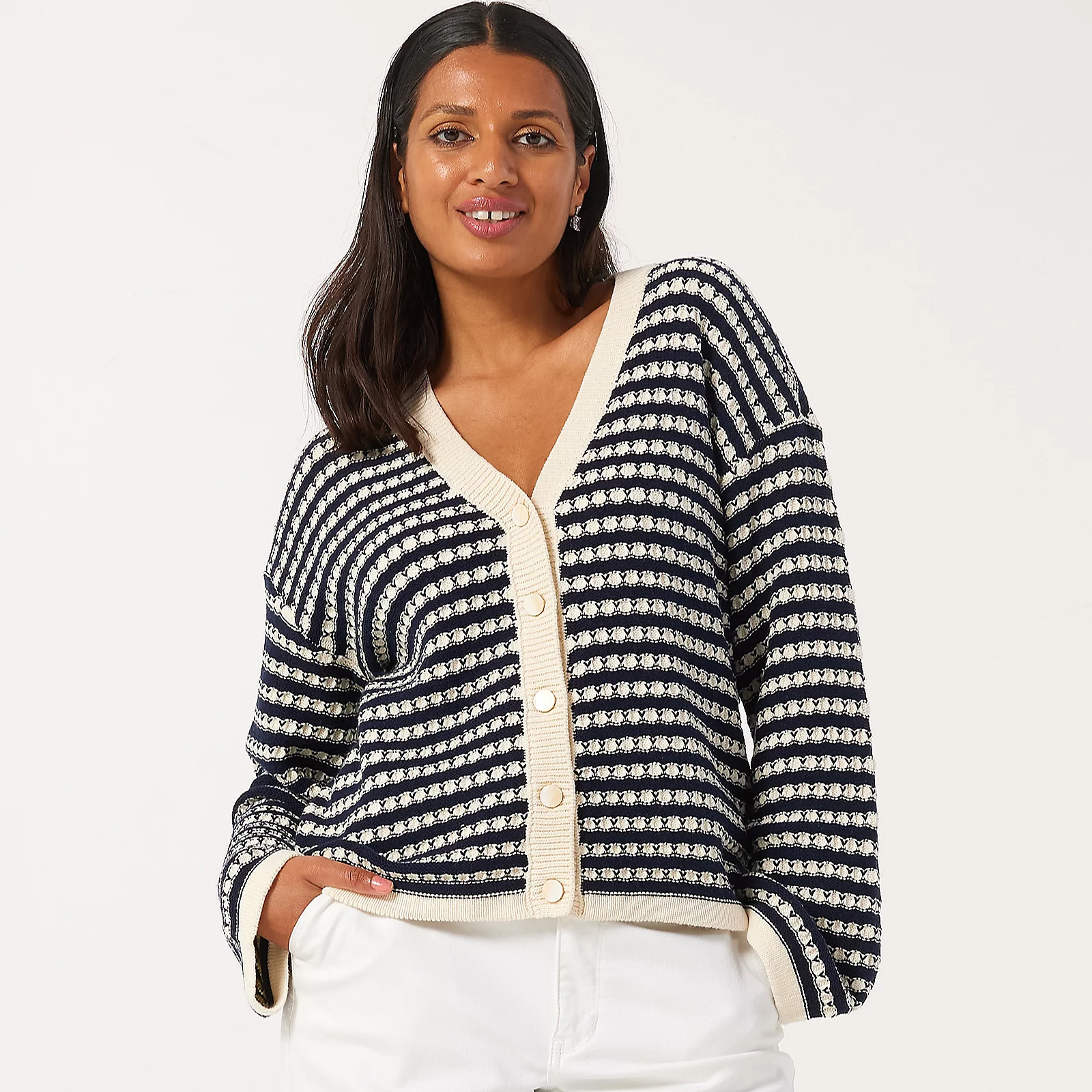YAS Cibyl Stripe Knitted Cardigan