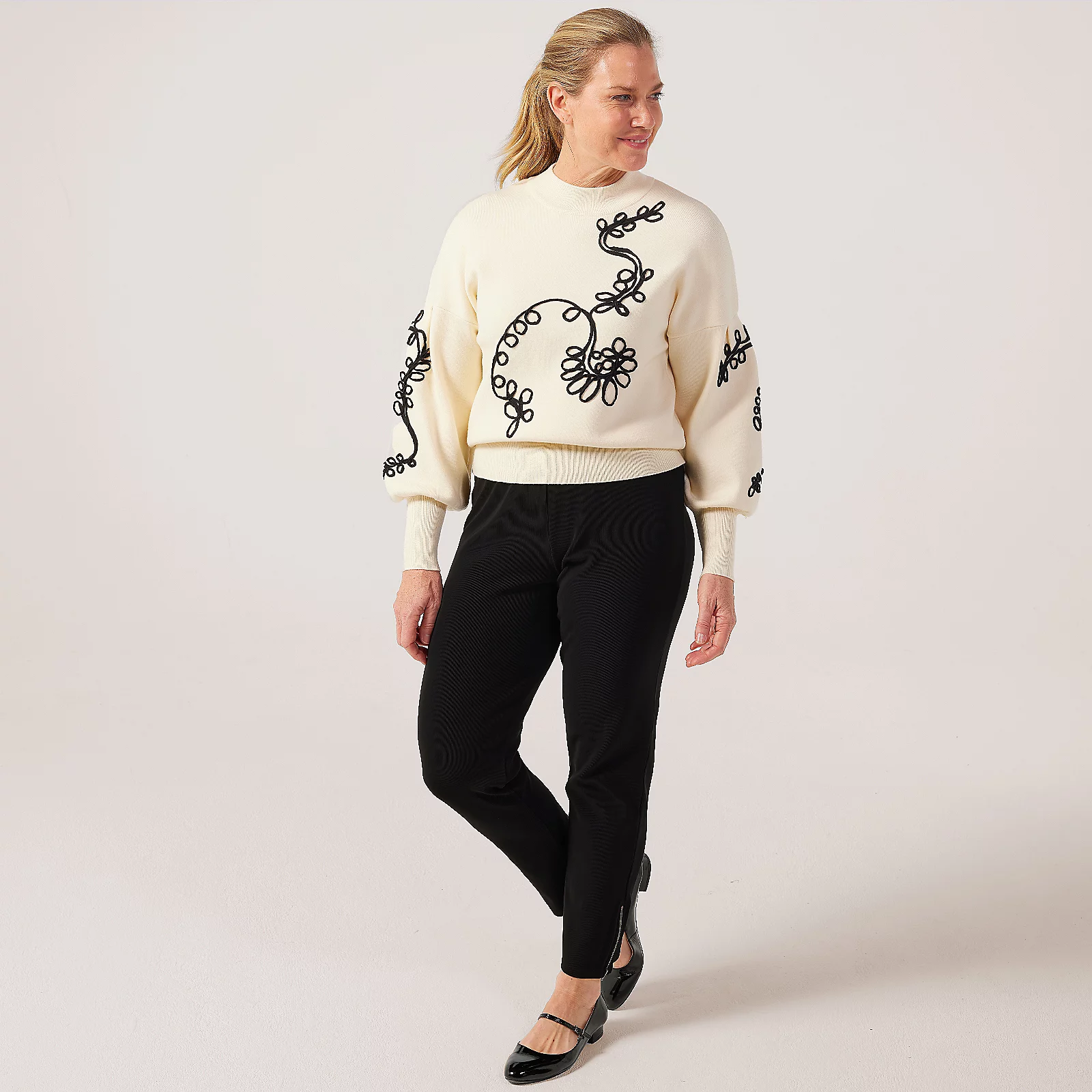 Yas Figga Stitch Detail Knitted Jumper
