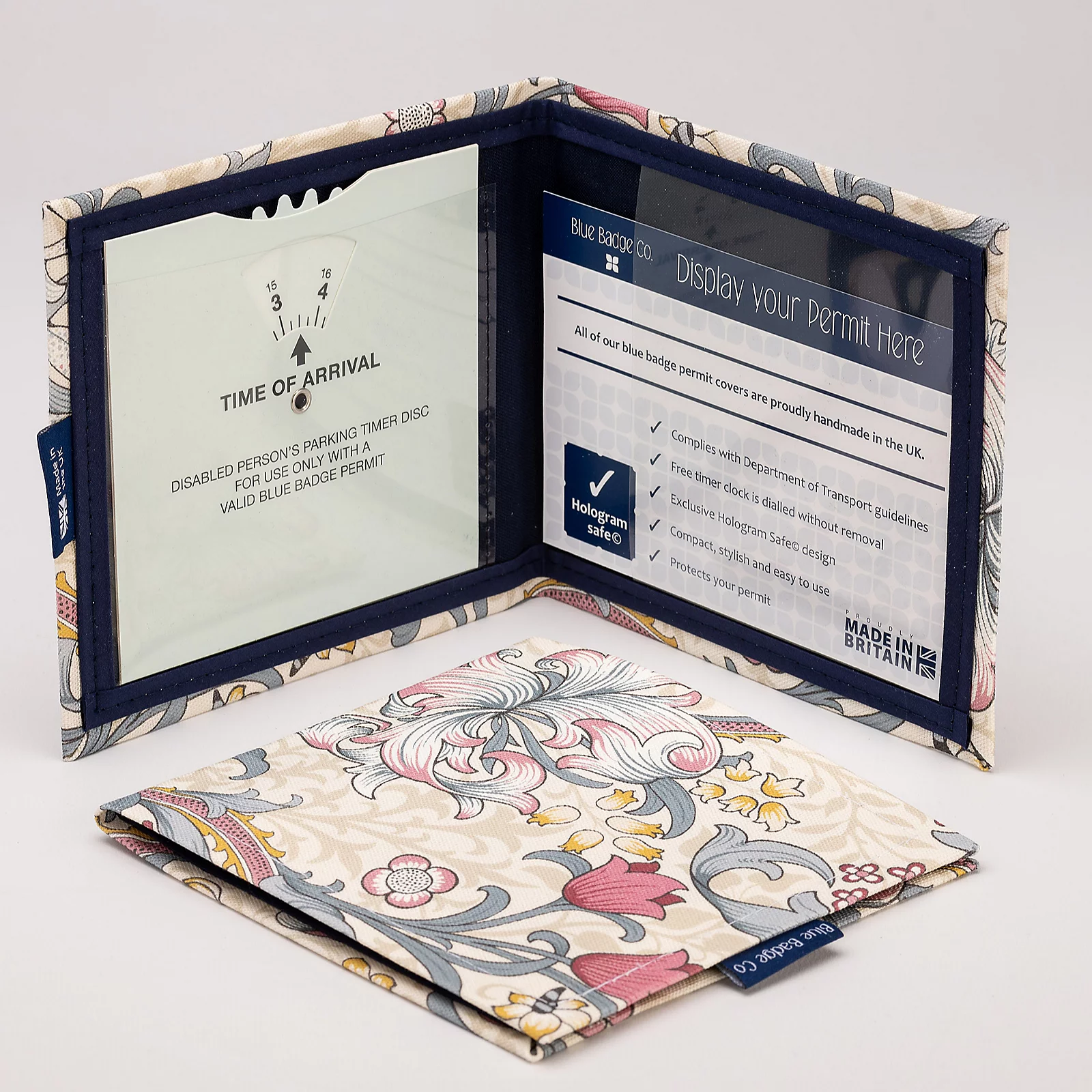Blue Badge Co Disabled Parking Permit Wallet in William Morris Print