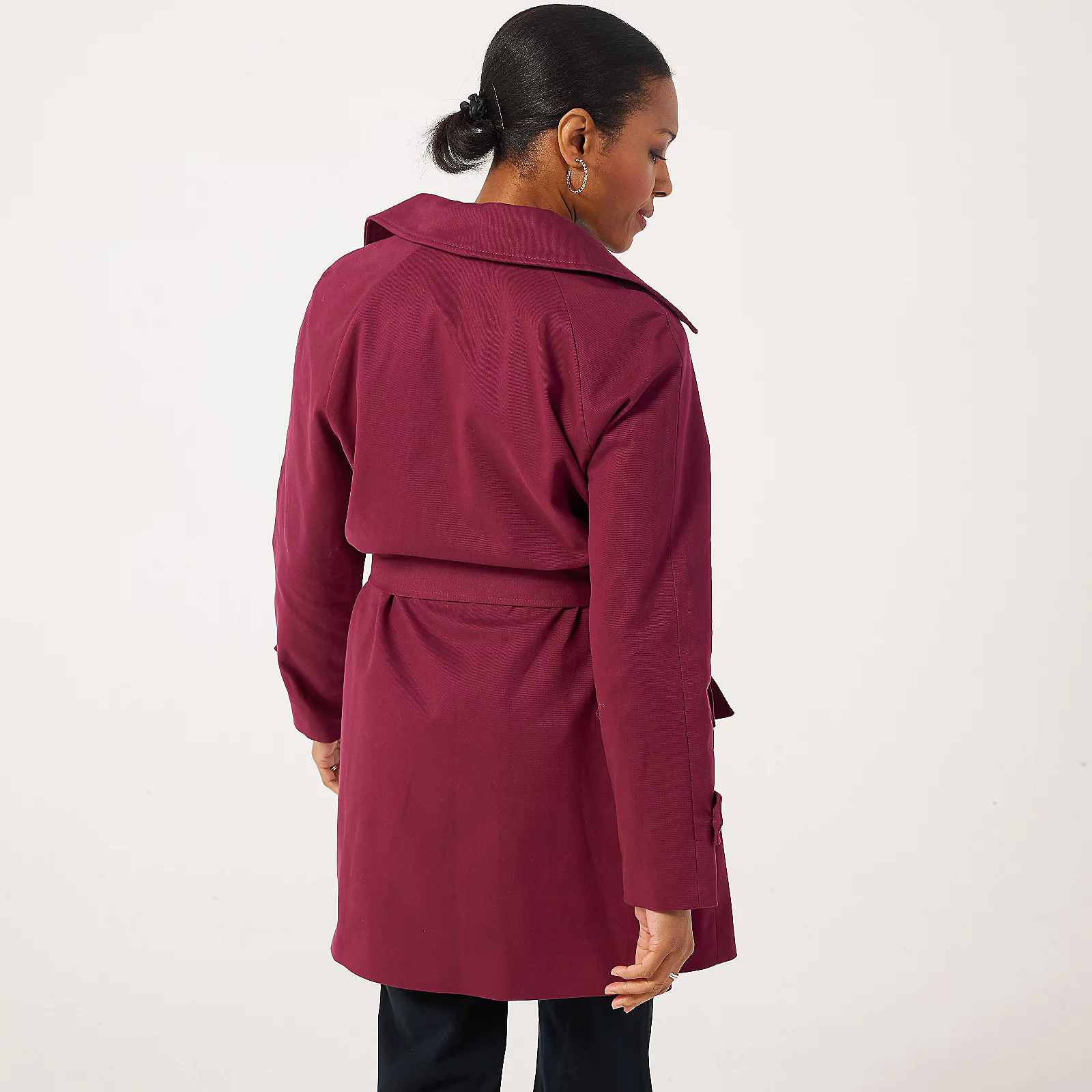 Helene Berman Shorter Length Trench Coat with Belt