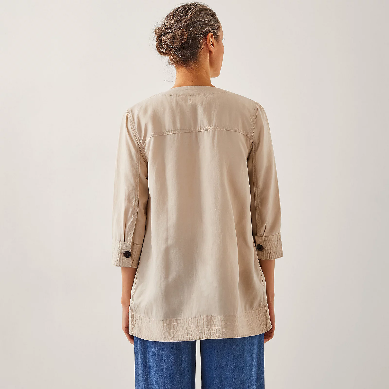 Monsoon Dana Longline Collarless Jacket