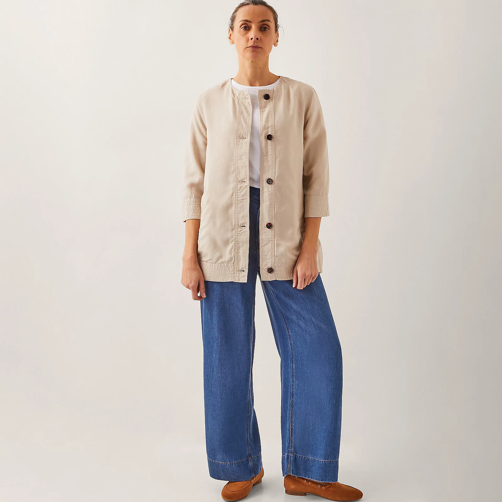 Monsoon Dana Longline Collarless Jacket 3 Monsoon Dana Longline Collarless Jacket