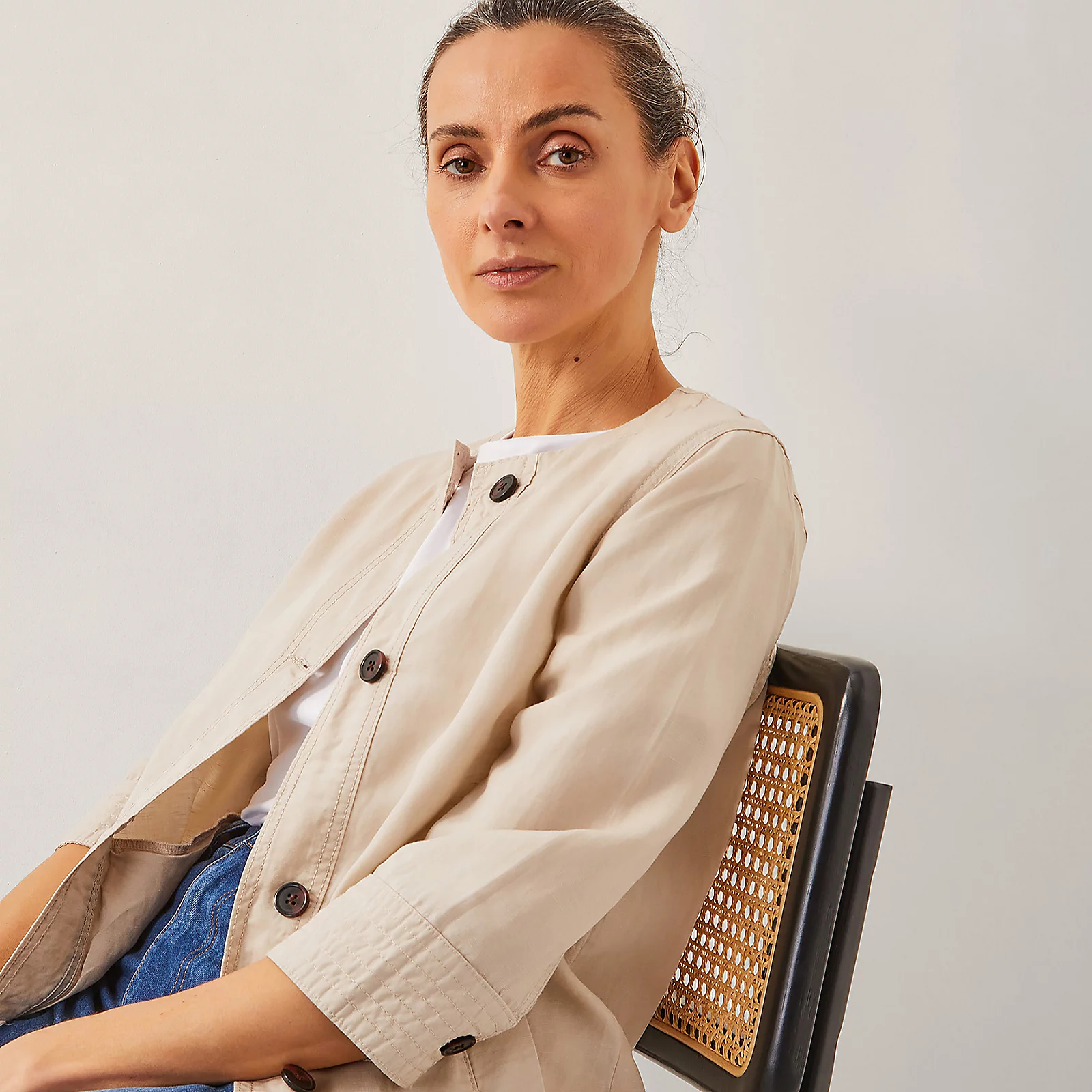 Monsoon Dana Longline Collarless Jacket 4 Monsoon Dana Longline Collarless Jacket