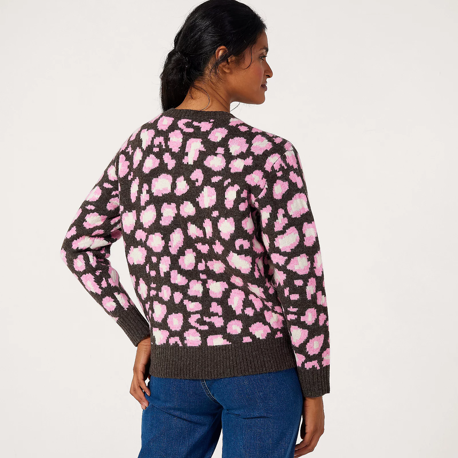 Denim & Co. Animal Jaquard Jumper