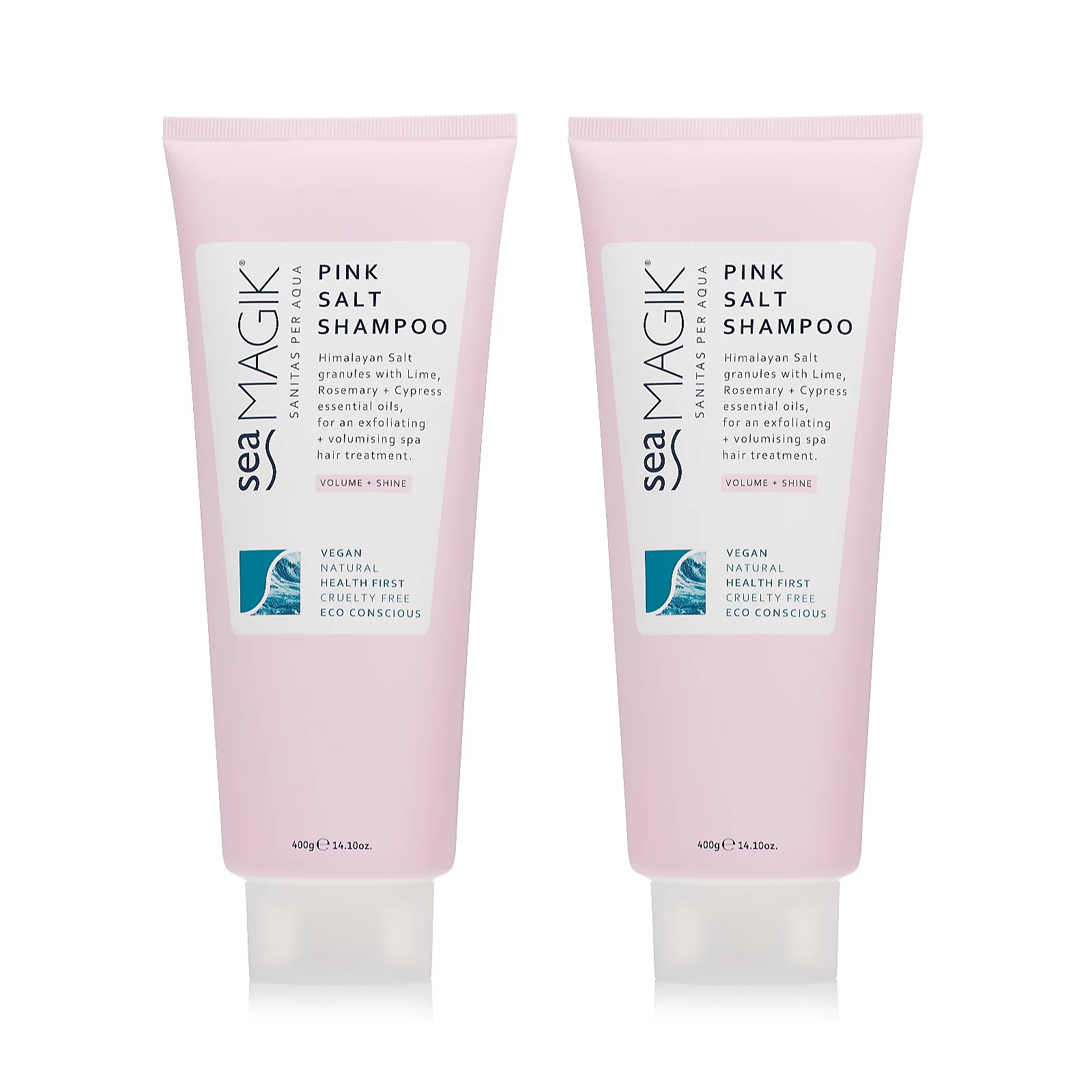 Sea Magik Supersize Pink Salt Shampoo 400g Duo