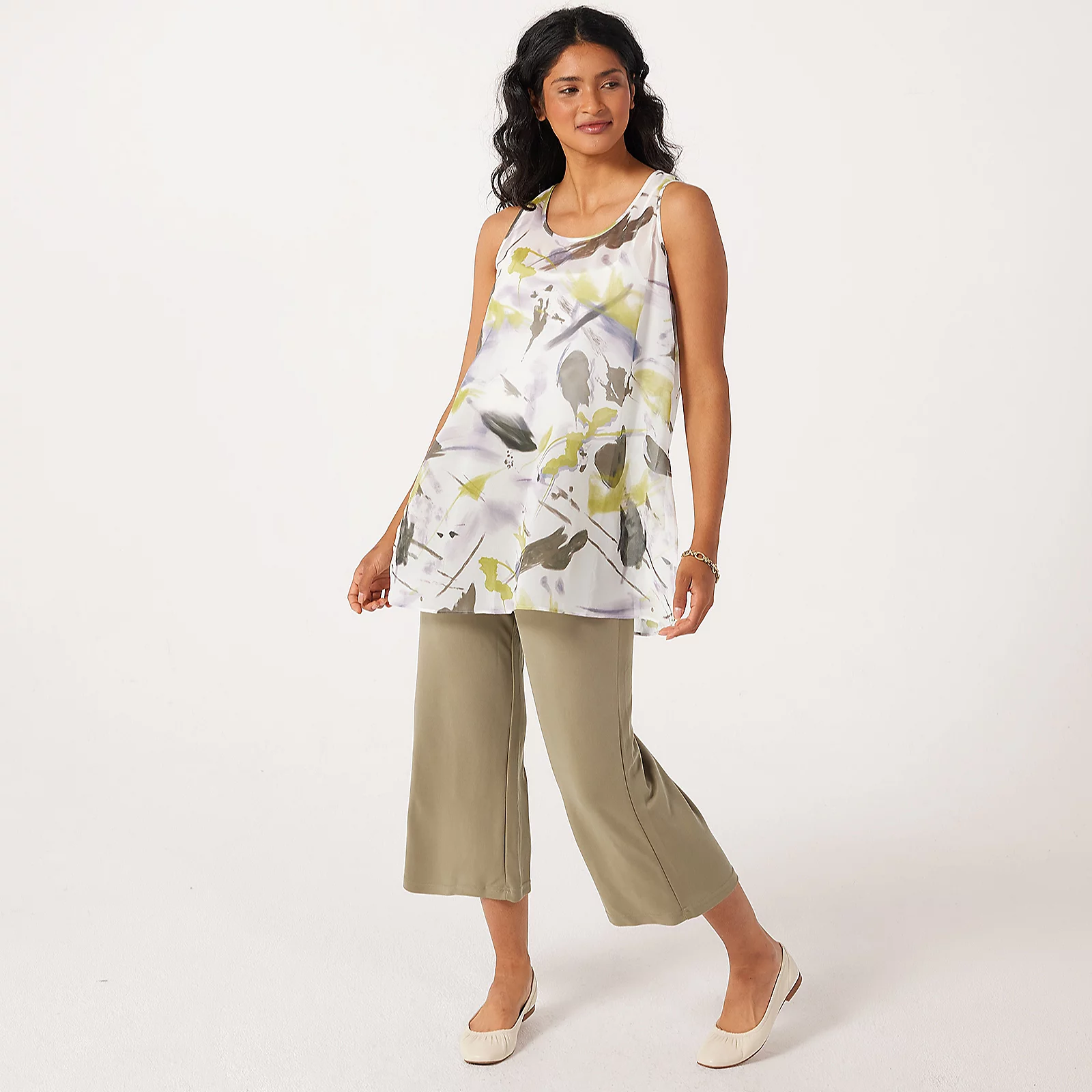 MarlaWynne Layers Sleeveless Floaty Chiffon Tunic
