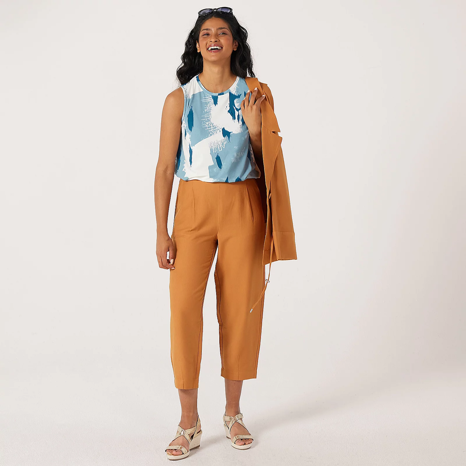 MarlaWynne Layers Viscose Sleeveless Tshirt