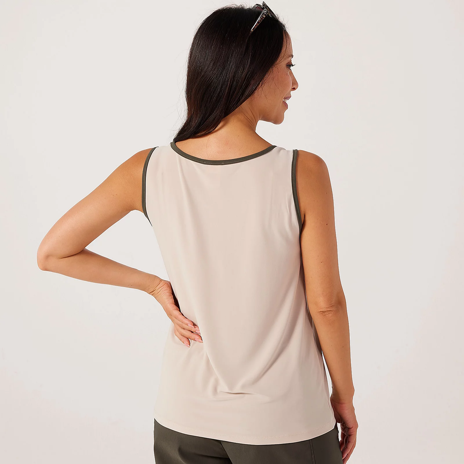 Kim & Co Deluxe Brazil Jersey Contrast Detail Sleeveless Vest 3 Kim & Co Deluxe Brazil Jersey Contrast Detail Sleeveless Vest