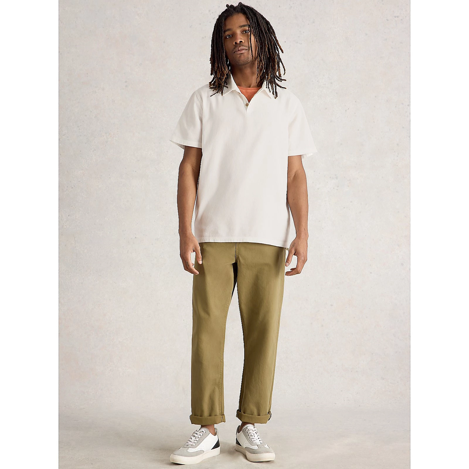 White Stuff Men's Anderby Woven Polo T- Shirt