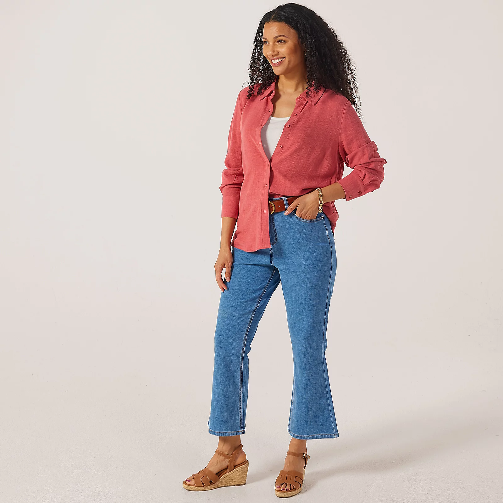Ruth Langsford Plain Linen Blend Shirt