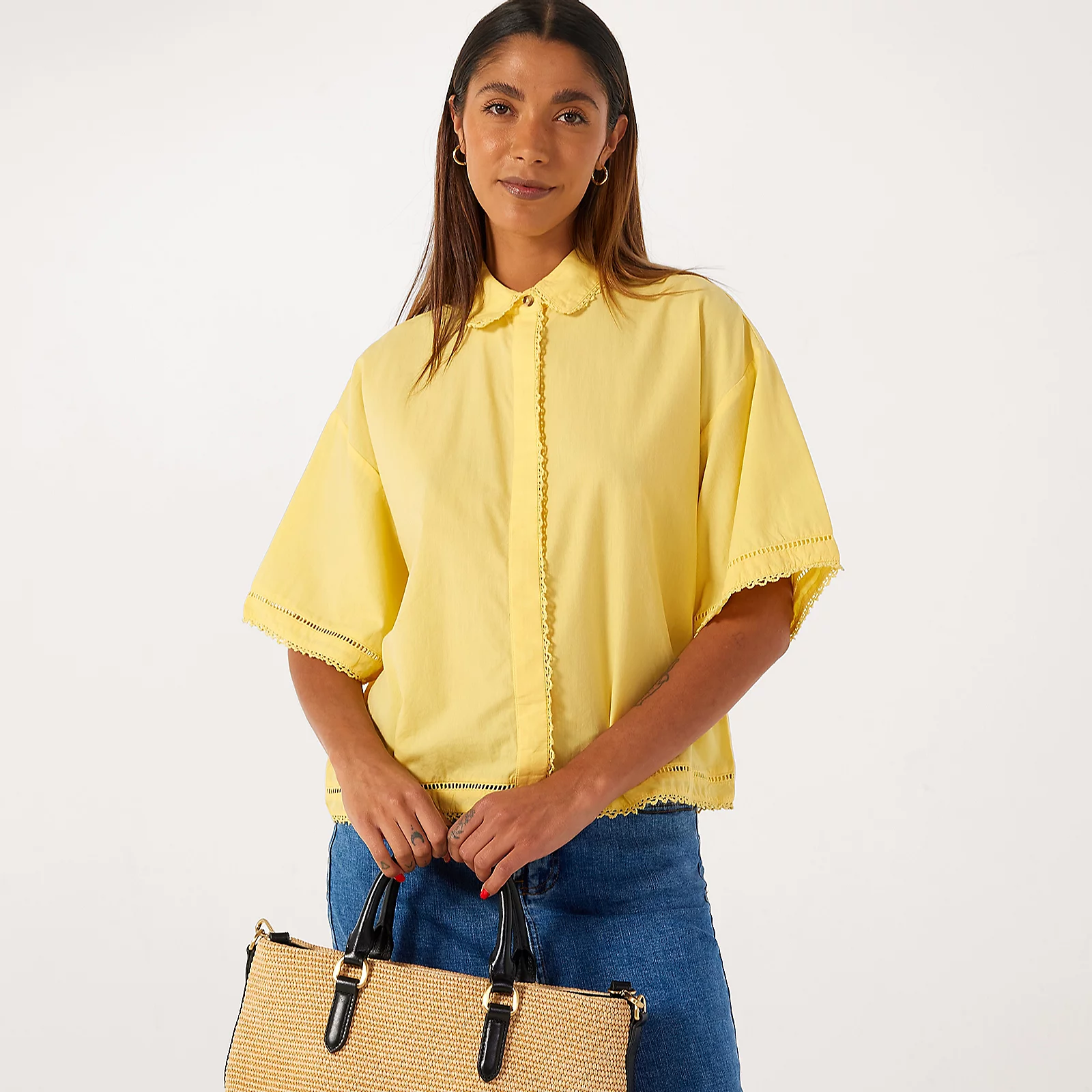 Selected Femme Novi Crotchet Detail Shirt
