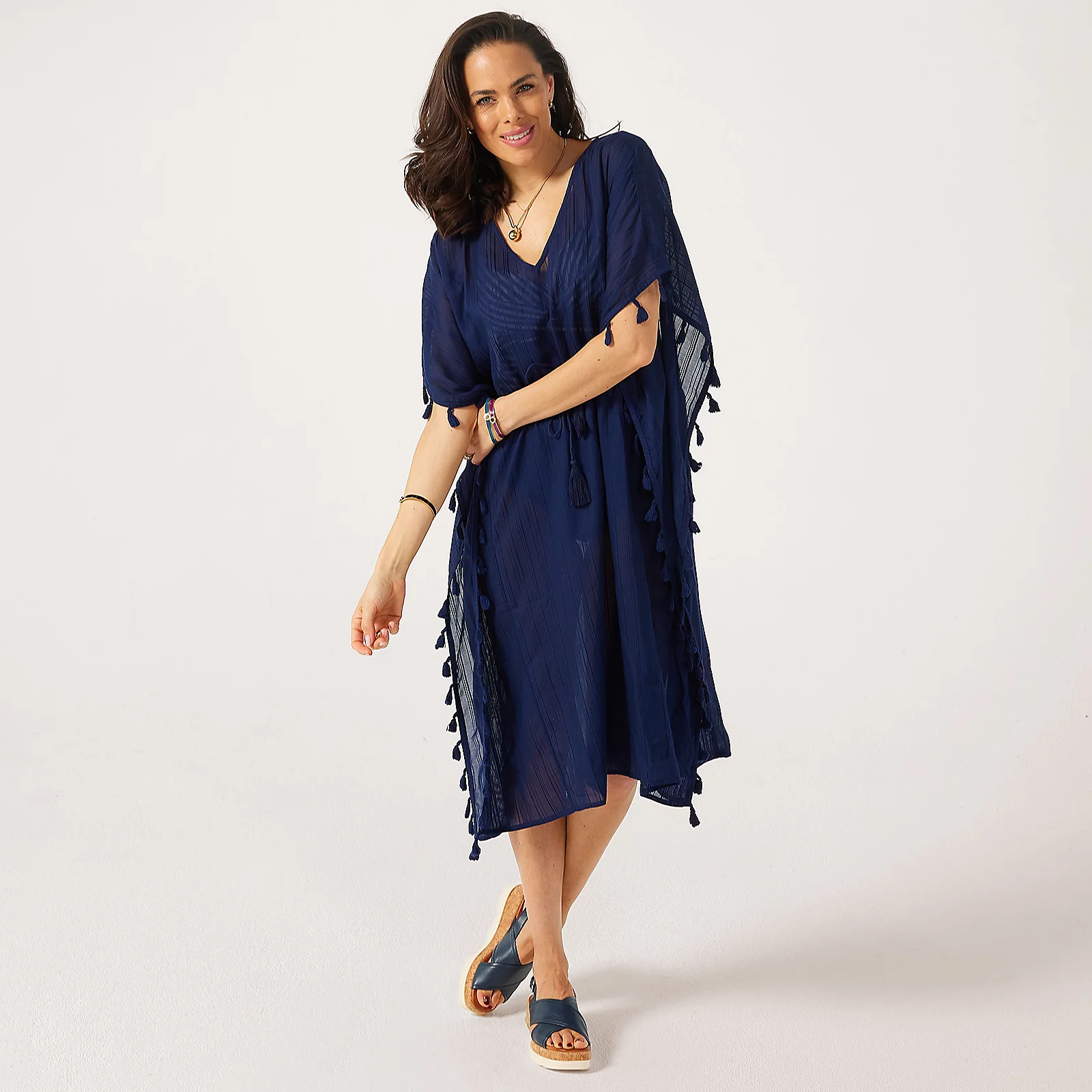Ruth Langsford Holiday Textured Kimono Dress