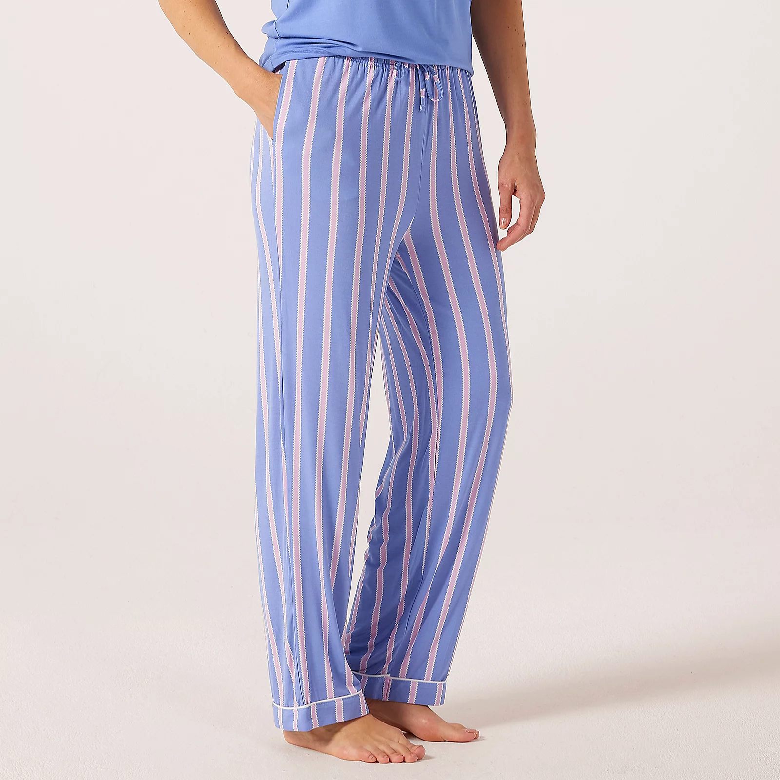 Pretty You Bamboo Stripe Tee & Trouser Set