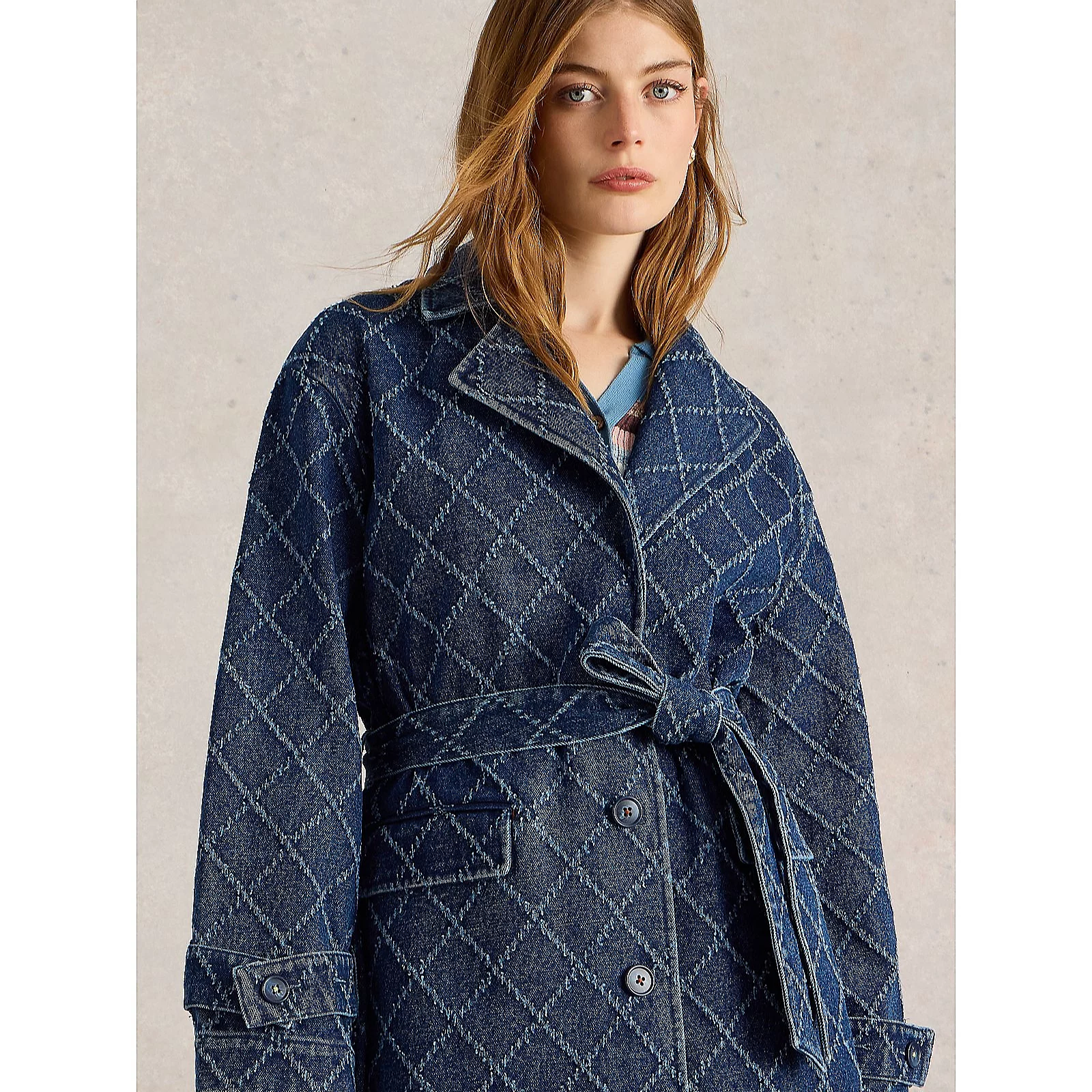 White Stuff Dori Denim Trench Coat