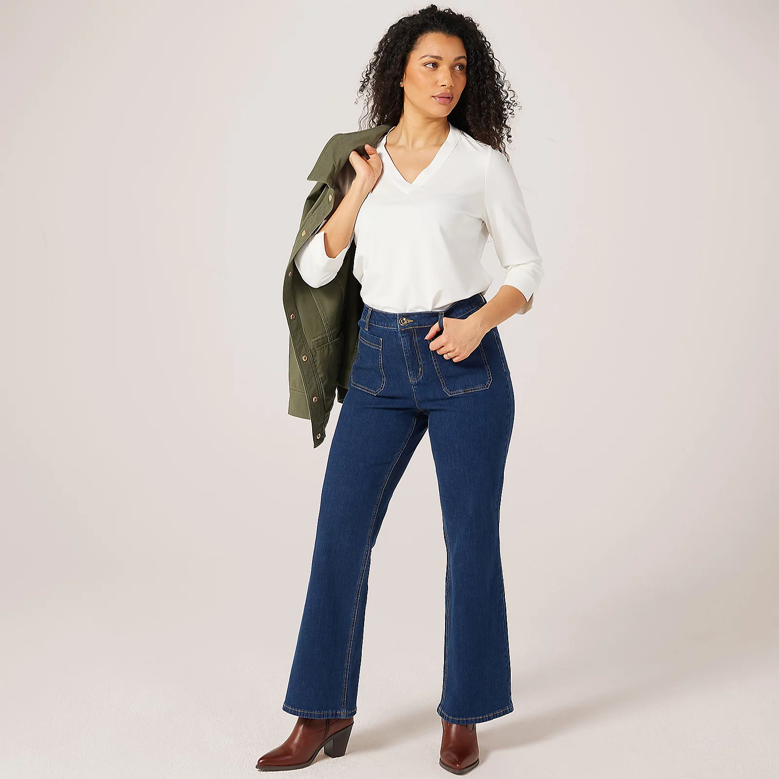 Ruth Langsford Pocket Front Bootcut Jeans Petite