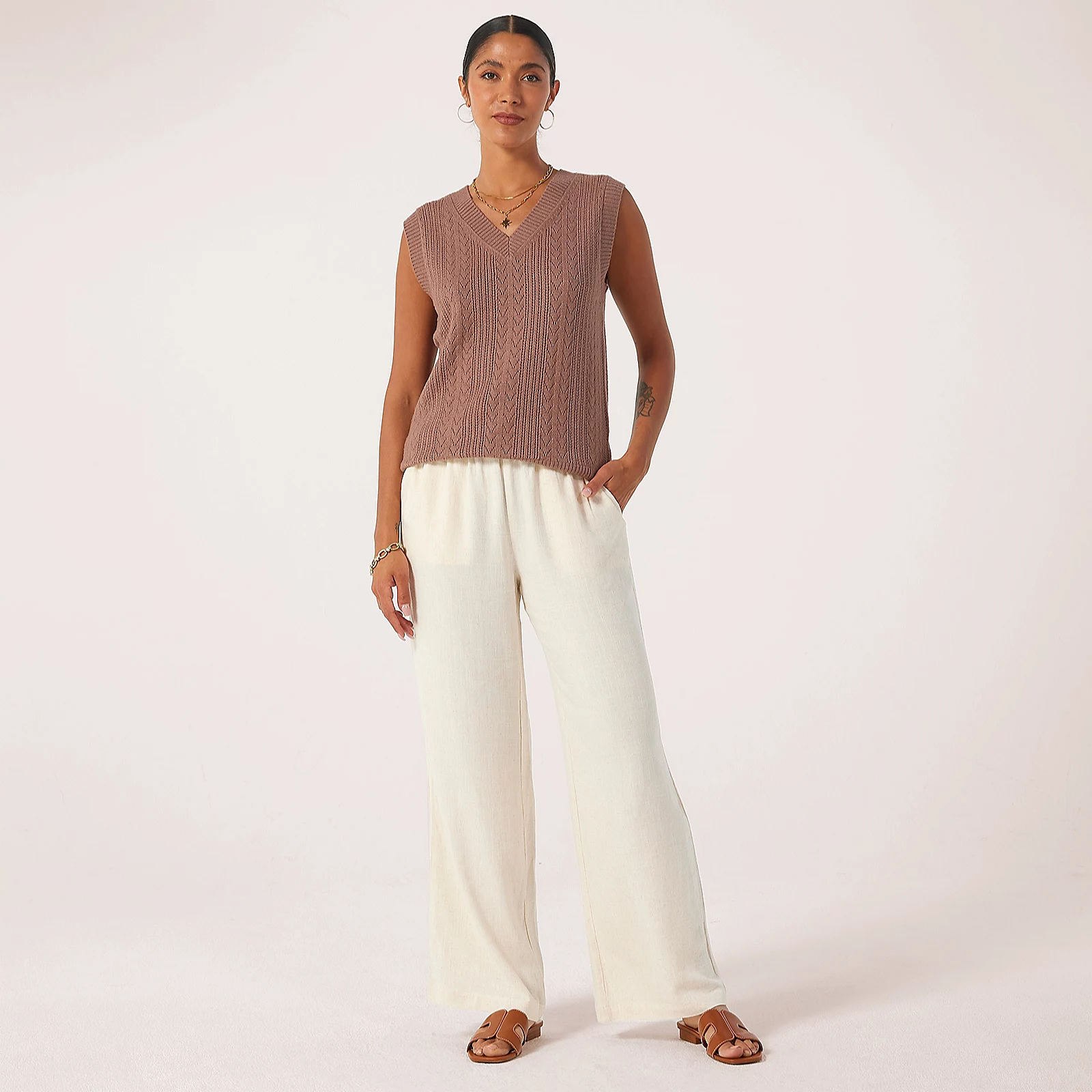 Denim & Co. Knitted Vest Tank