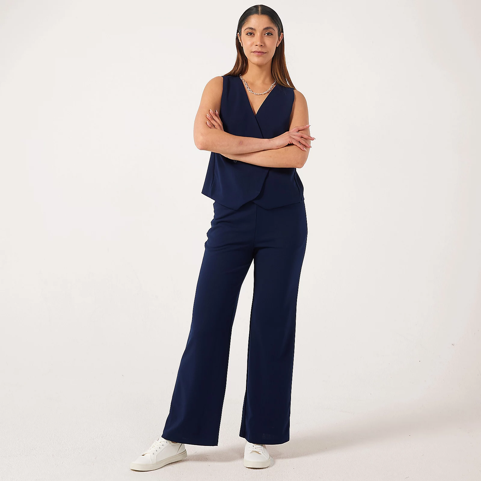 Kim & Co Ponte Crepe Camilia Straight Leg Petite Trousers 4 Kim & Co Ponte Crepe Camilia Straight Leg Petite Trousers