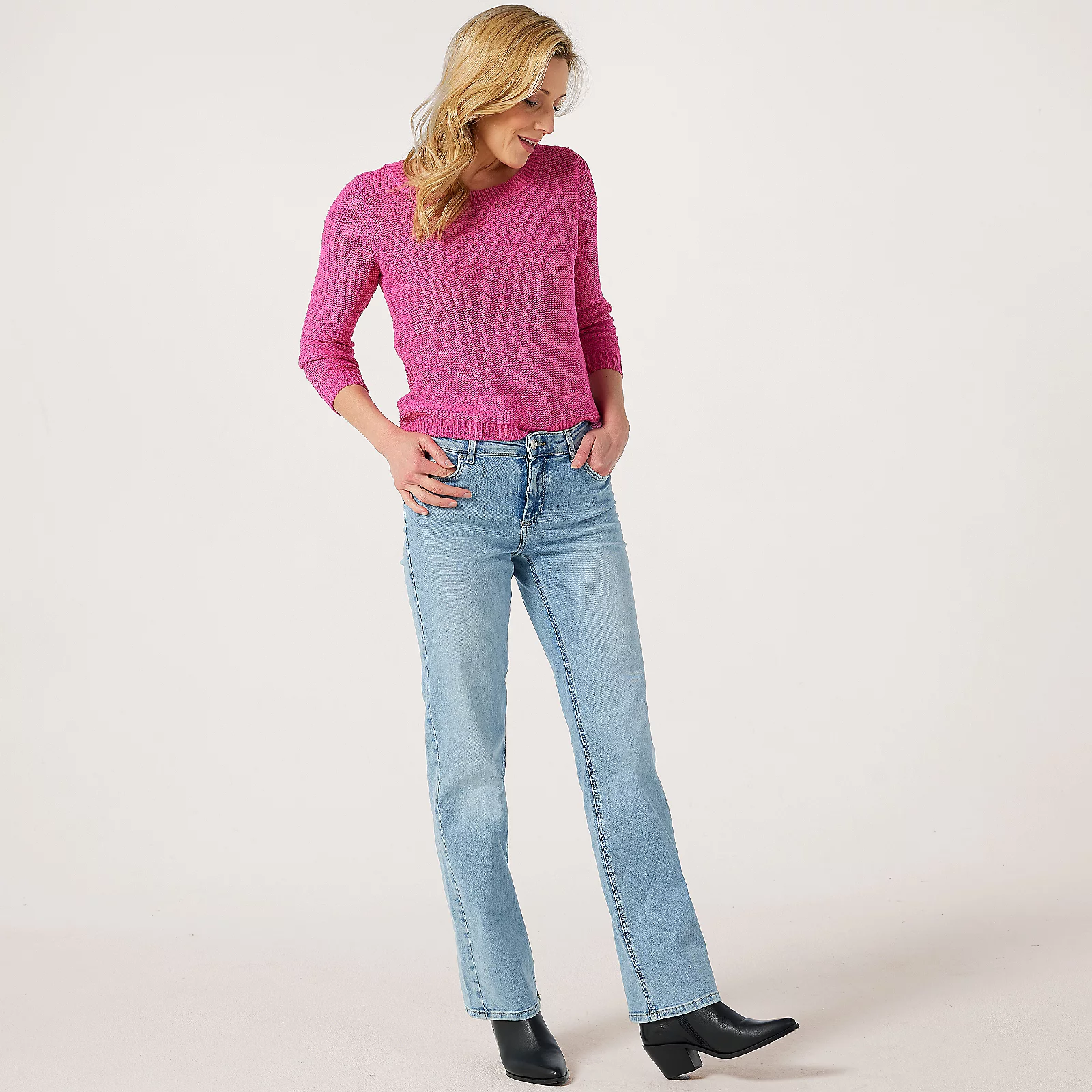 Only Blush 32" Straight Leg Denim Jean