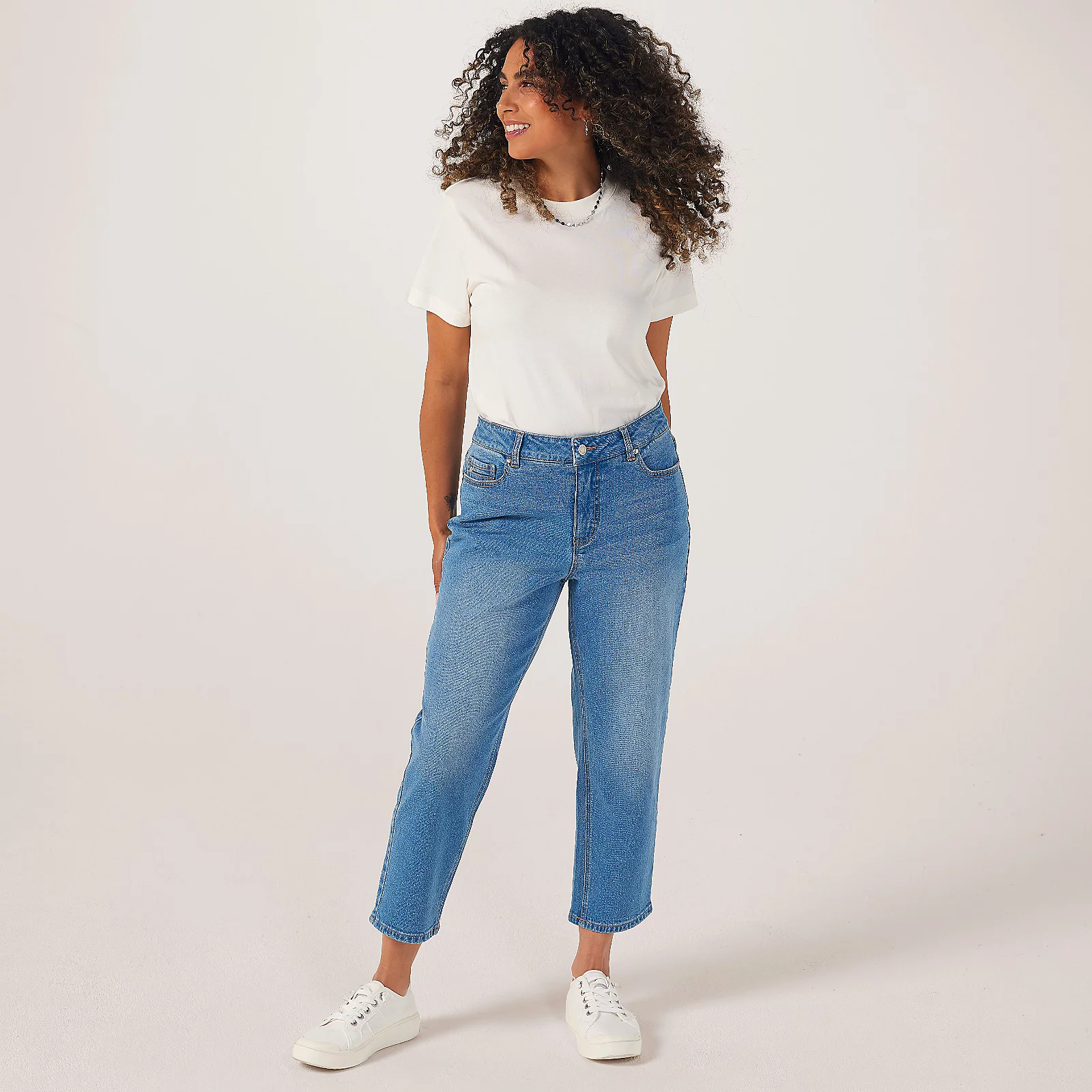 Dannii Minogue Mid Rise Cropped Straight Leg Jean Standard