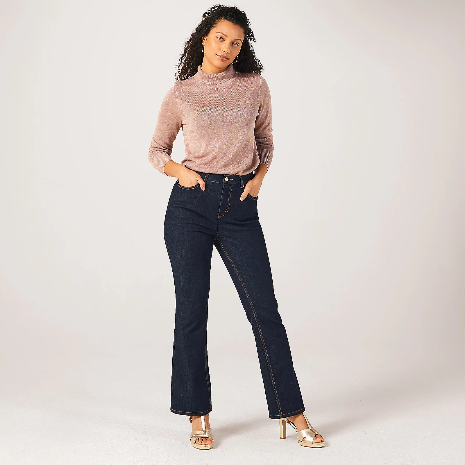 Ruth Langsford Turtleneck Shimmer Jumper