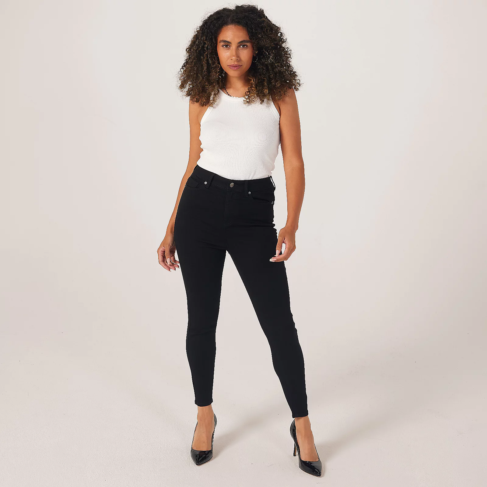 Dannii Minogue High Waist Skinny Black Jeans Standard