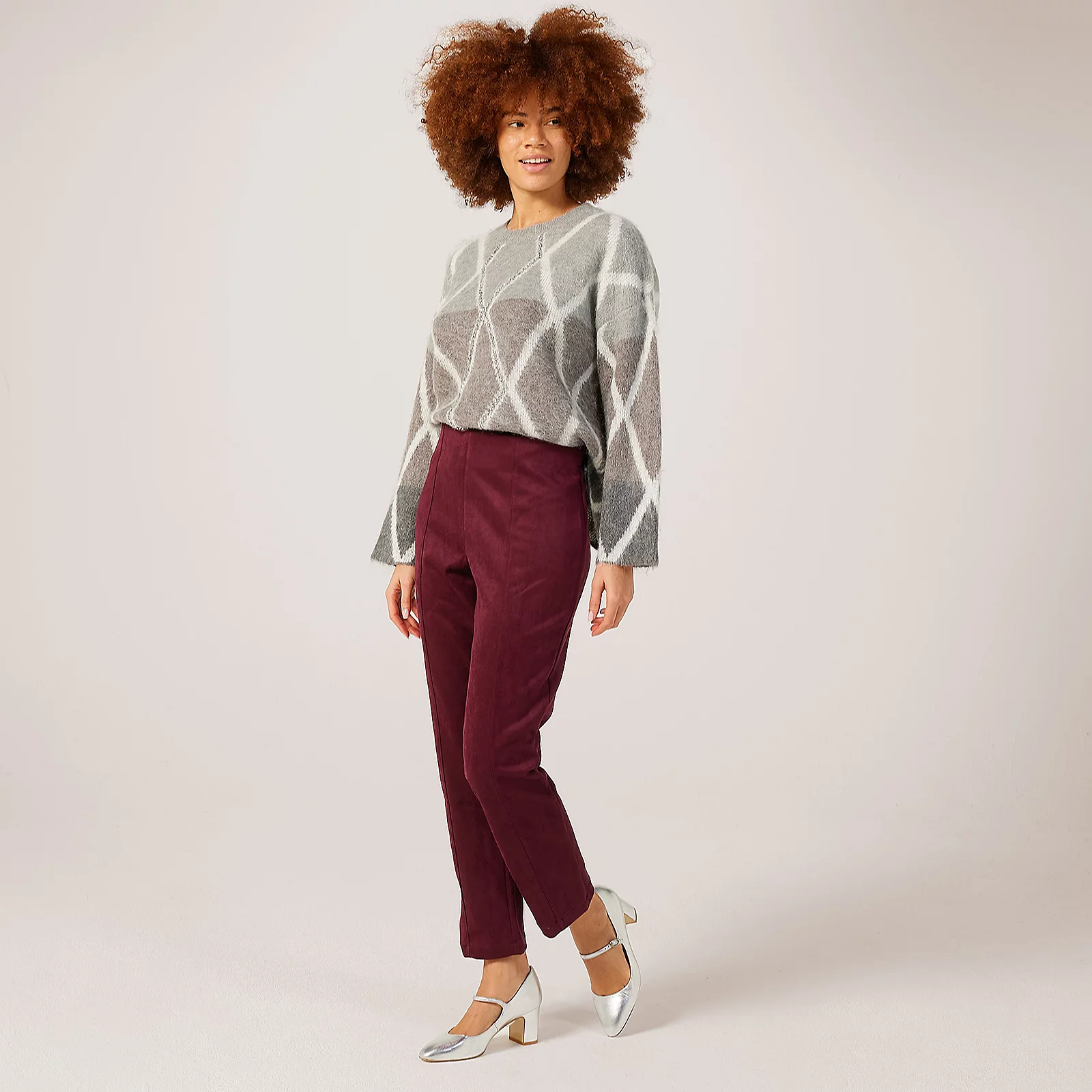 Denim & Co. Heritage Faux Suede Slim Straight Leg Ankle Pant 3 Denim & Co. Heritage Faux Suede Slim Straight Leg Ankle Pant