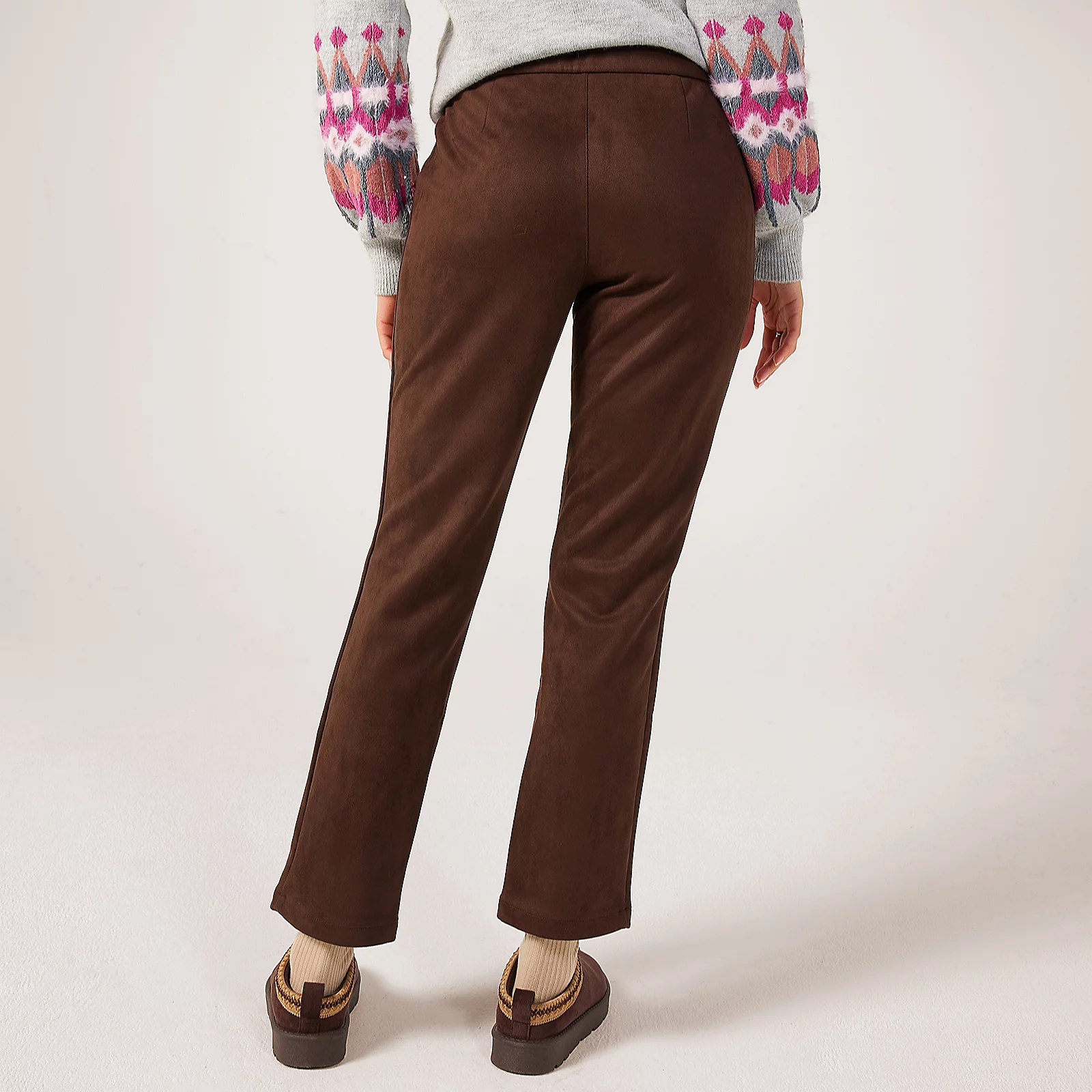 Denim & Co. Heritage Faux Suede Slim Straight Leg Ankle Pant 6 Denim & Co. Heritage Faux Suede Slim Straight Leg Ankle Pant