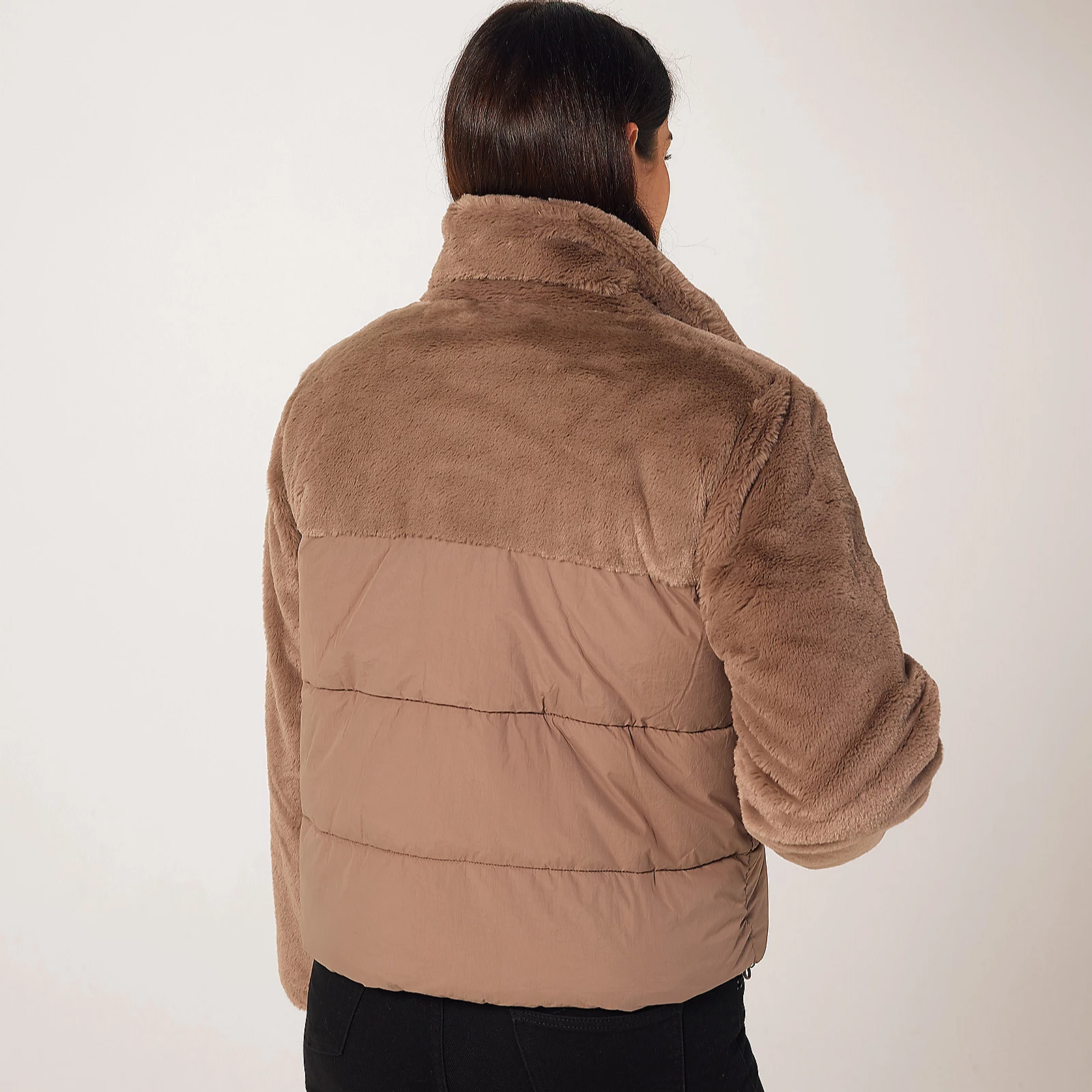 Only Mixed Media Puffer Jacket 4 Only Mixed Media Puffer Jacket