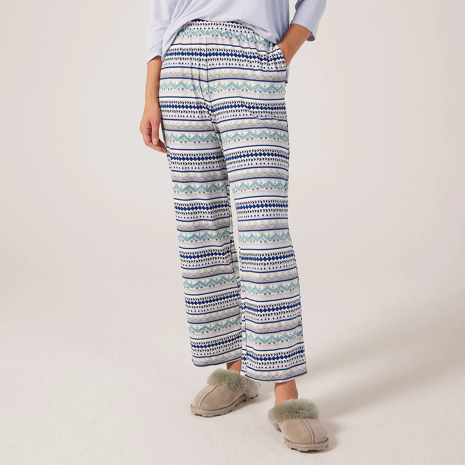 Carole Hochman V Neck Brushed Jersey PJ Set