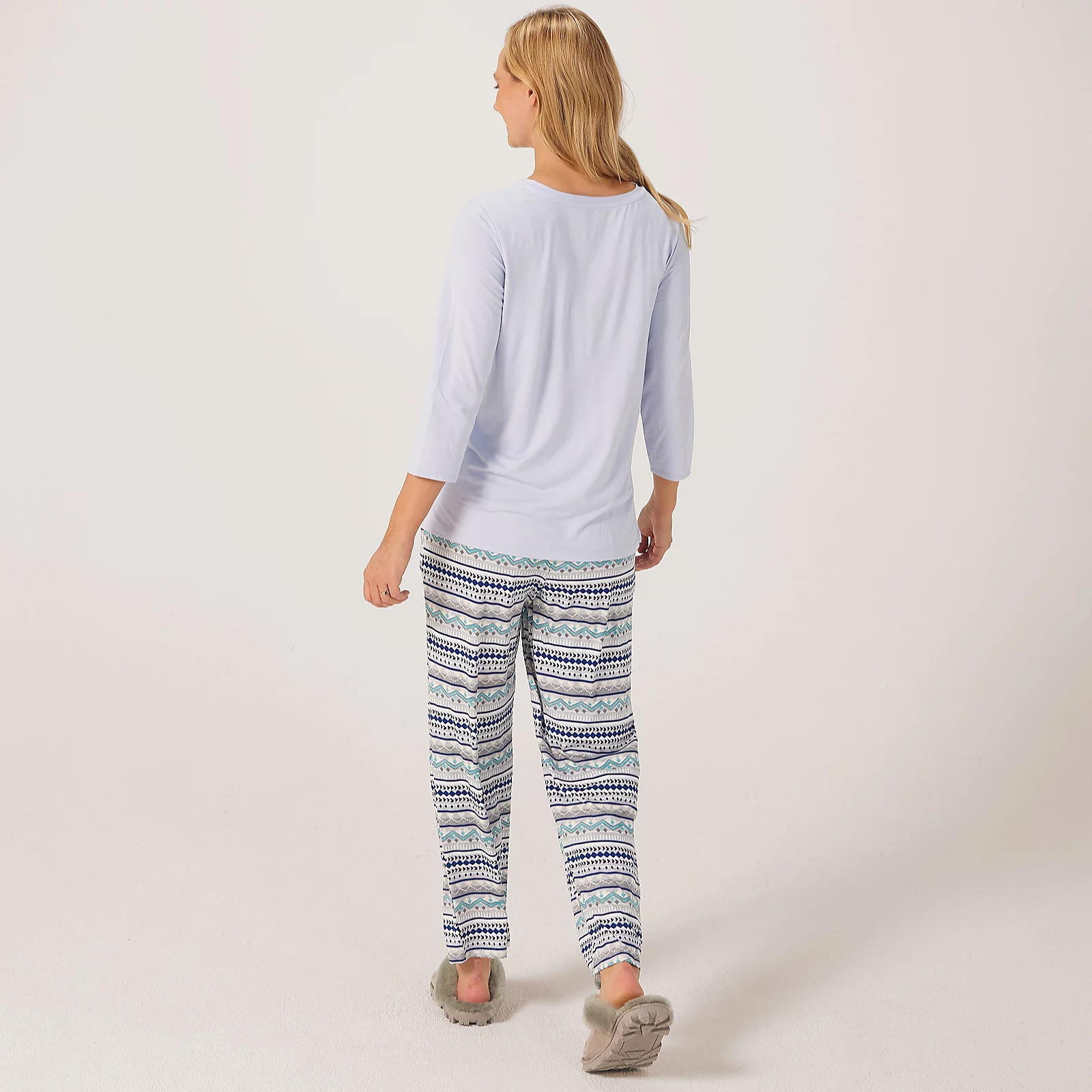 Carole Hochman V Neck Brushed Jersey PJ Set 3 Carole Hochman V Neck Brushed Jersey PJ Set