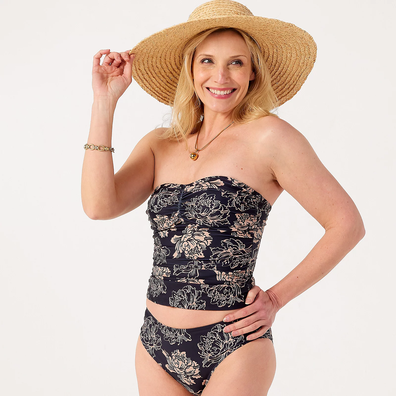 Denim & Co. Bandeau Tankini Bottoms