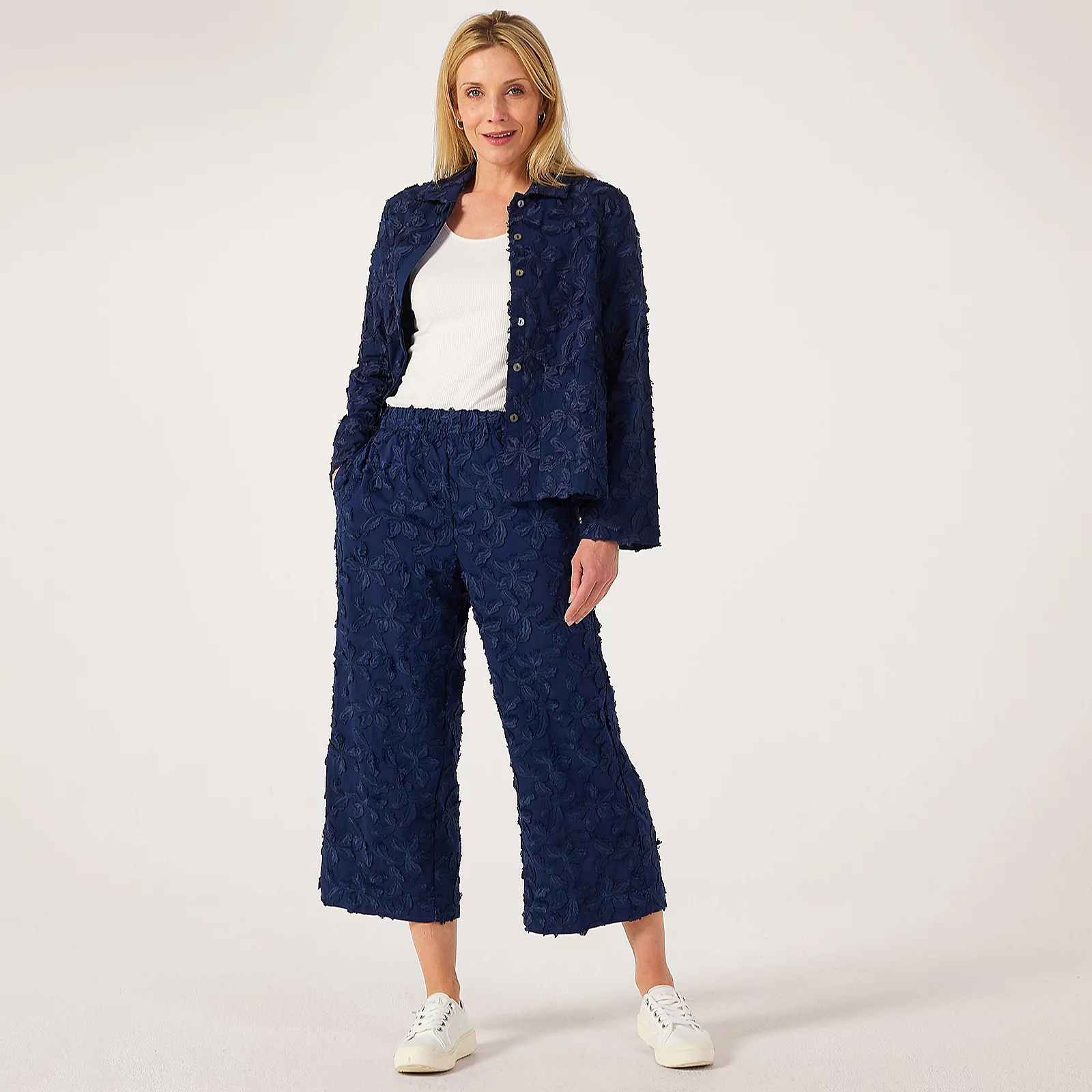 MarlaWynne Collection Novelty Clip Jacquard Wide Leg Trousers 3 MarlaWynne Collection Novelty Clip Jacquard Wide Leg Trousers