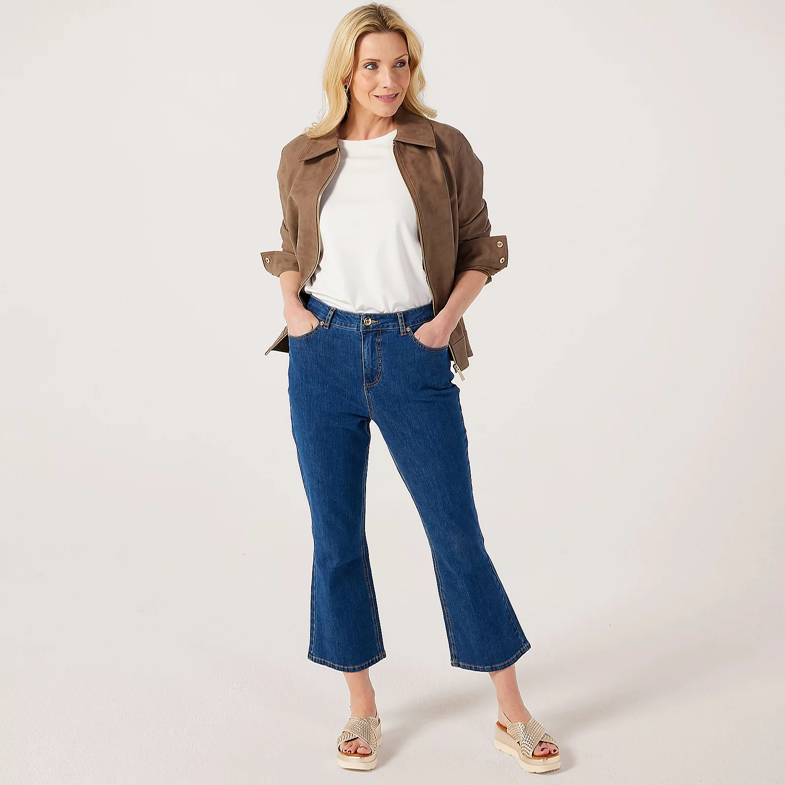Ruth Langsford 7/8th Kick Flare Stretch Jeans Standard
